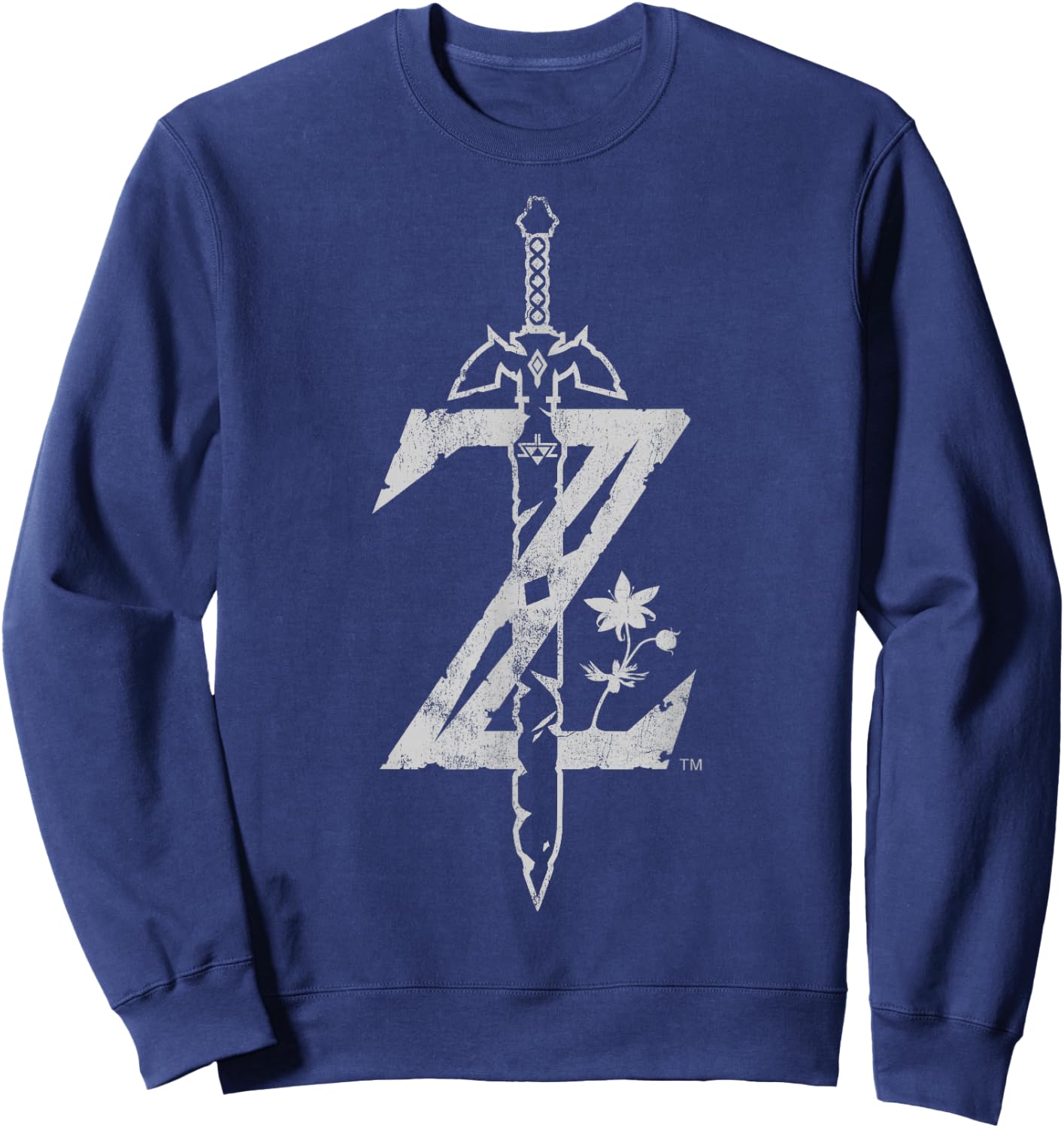 Zelda Breath Of The Wild Logo Sweatshirt - Sweatshirt | Navy