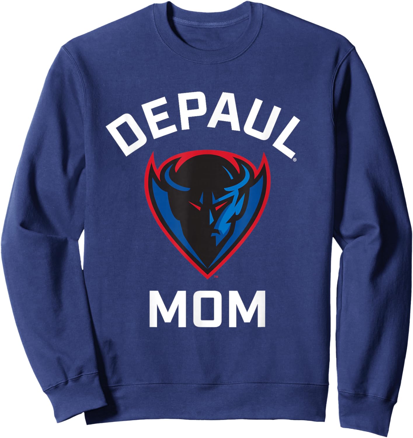 DePaul University Blue Demons Arched Mom Sweatshirt - Sweatshirt | Navy