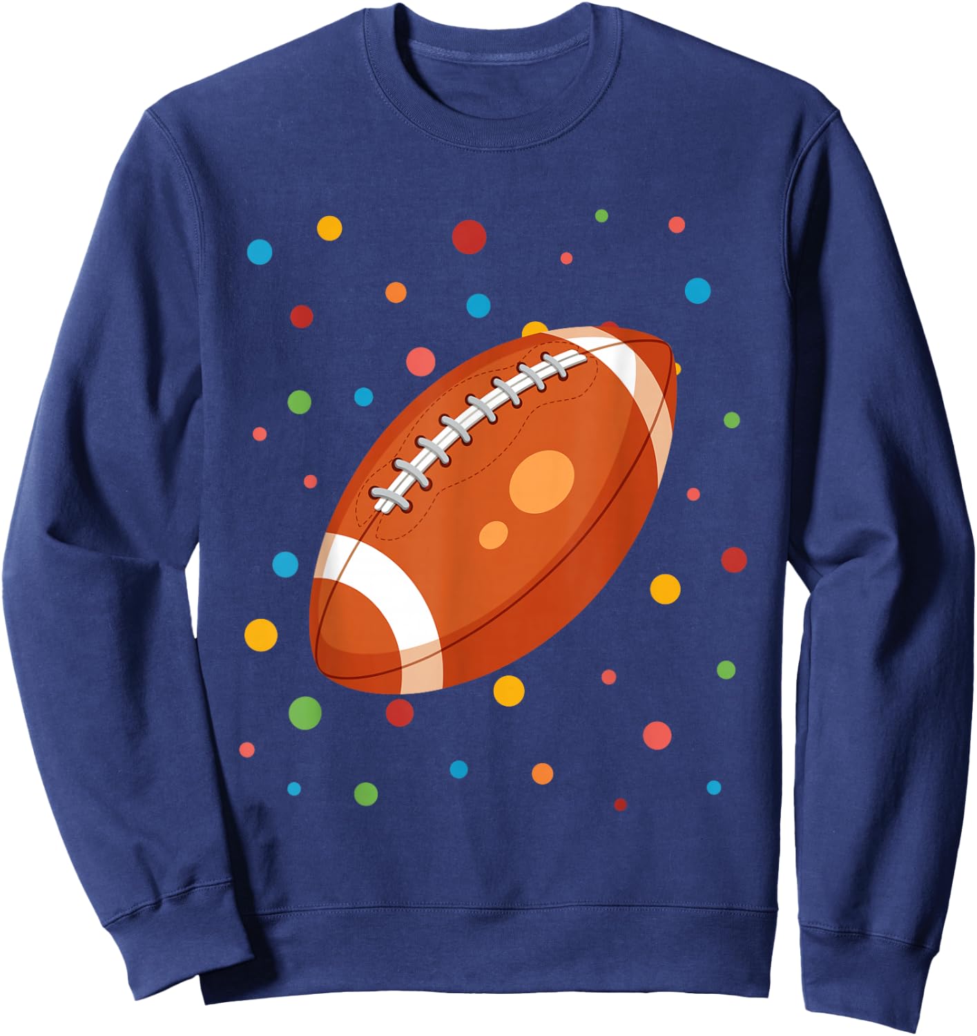 Dot Day Shirt Polka Dots Football Kids Boys Girls Youth Sweatshirt - Sweatshirt | Navy