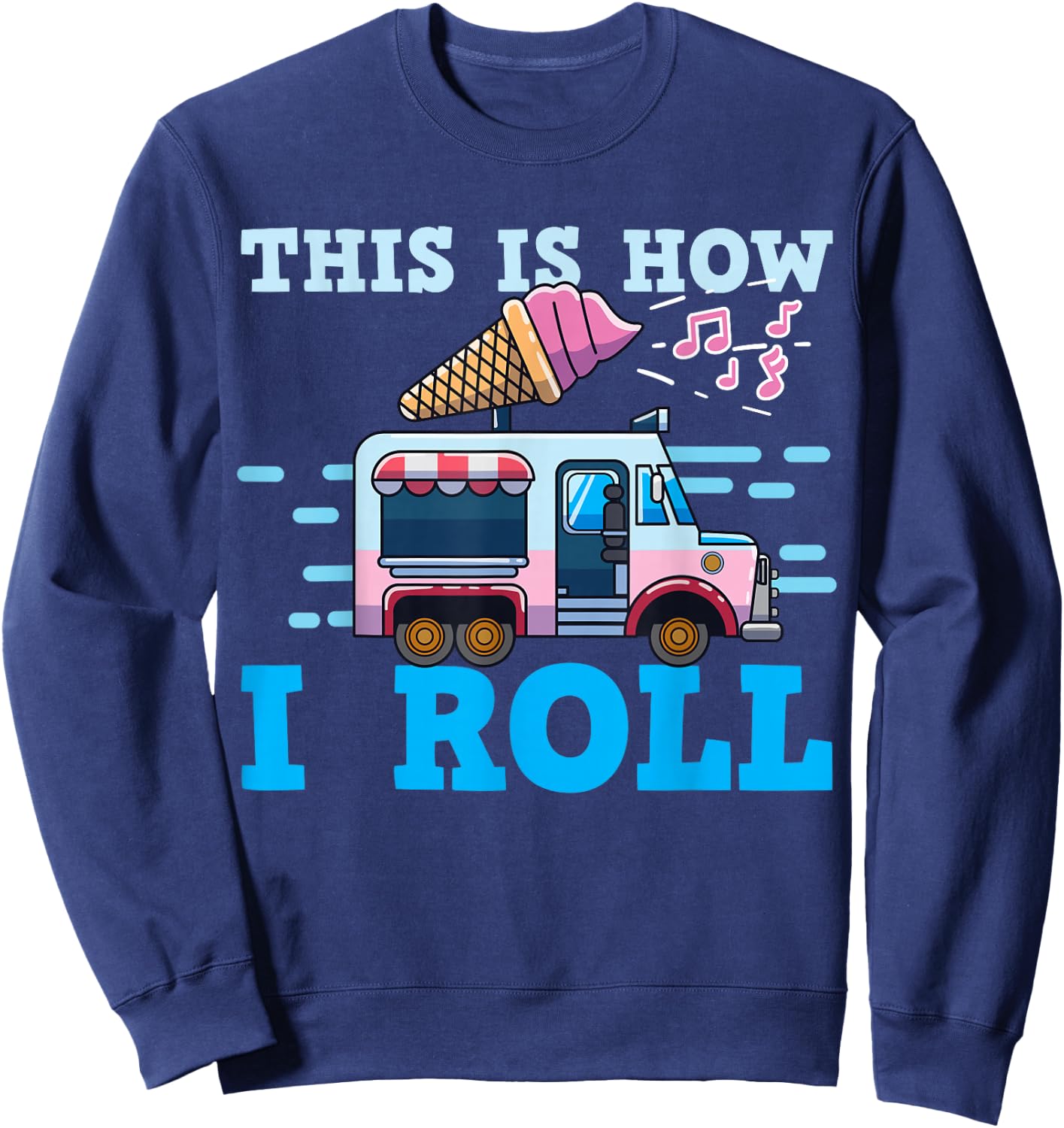 Ice Cream Truck Man Sweatshirt - Sweatshirt | Navy