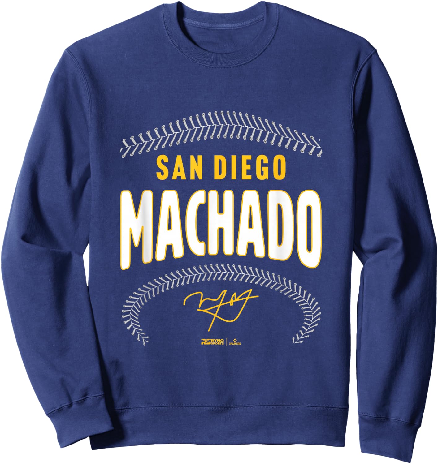 Manny Machado San Diego Baseball Name & Number (Front&Back) Sweatshirt - Sweatshirt | Navy