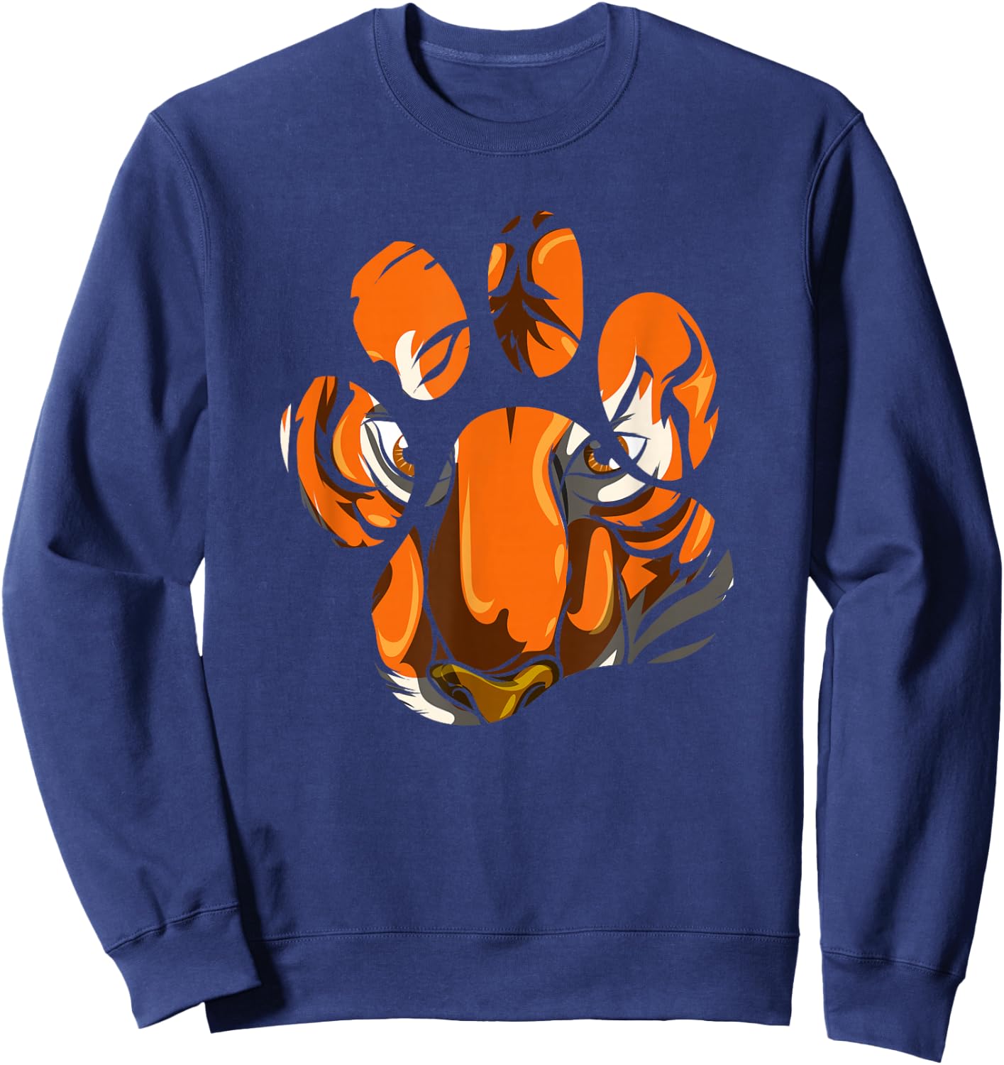 Tiger Paw Big Cat Tiger Men Women Kids Sweatshirt - Sweatshirt | Navy