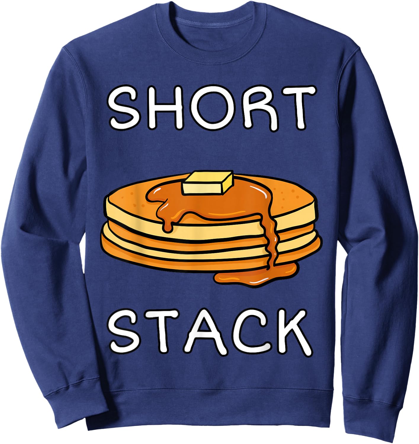 Short Stack Pancake Lover Waffle Breakfast Gift Sweatshirt - Sweatshirt | Navy