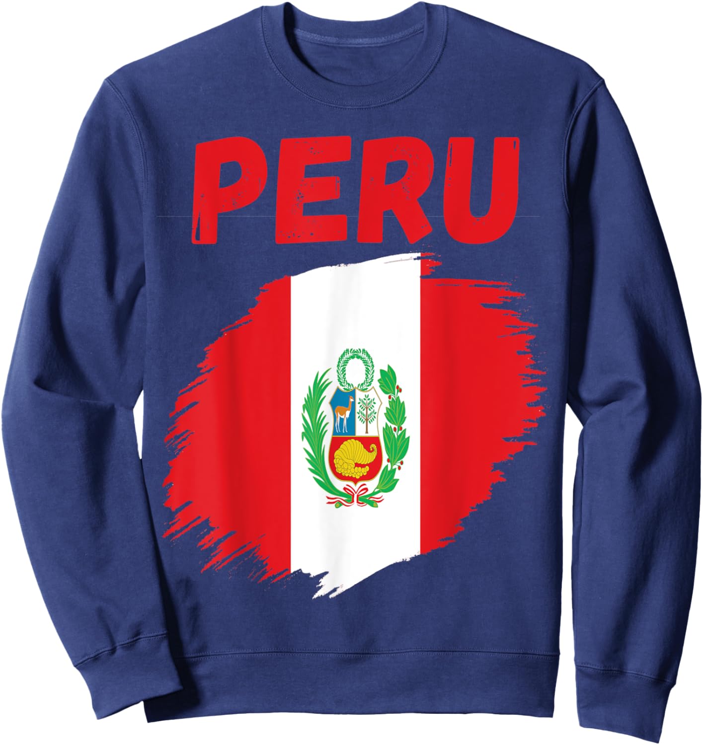 Peru Flag Sweatshirt - Sweatshirt | Navy