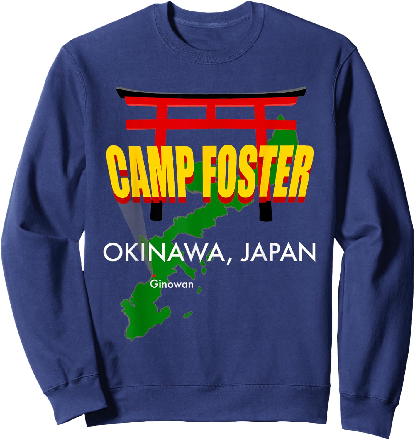 Camp Foster, Ginowan, Okinawa, Japan Sweatshirt - Sweatshirt | Navy