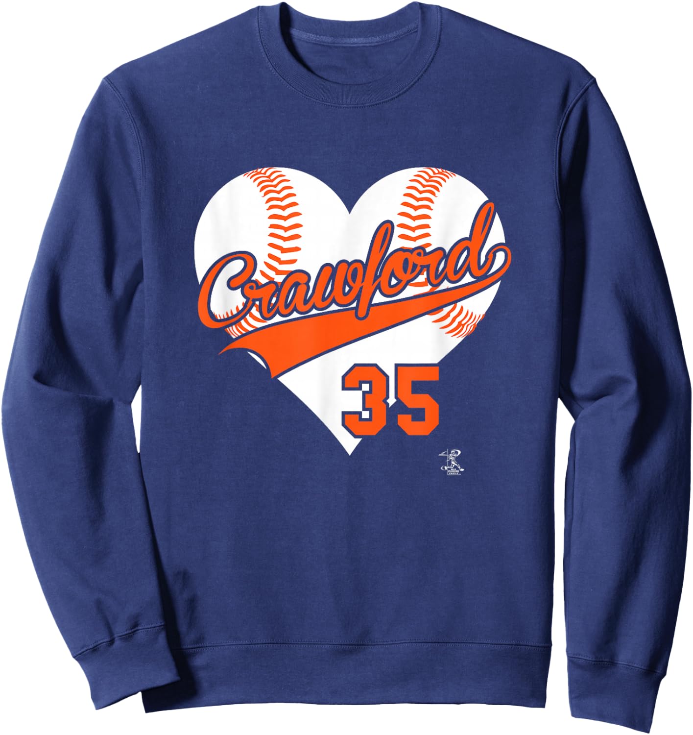 Brandon Crawford Baseball Heart Gameday Sweatshirt - Sweatshirt | Navy