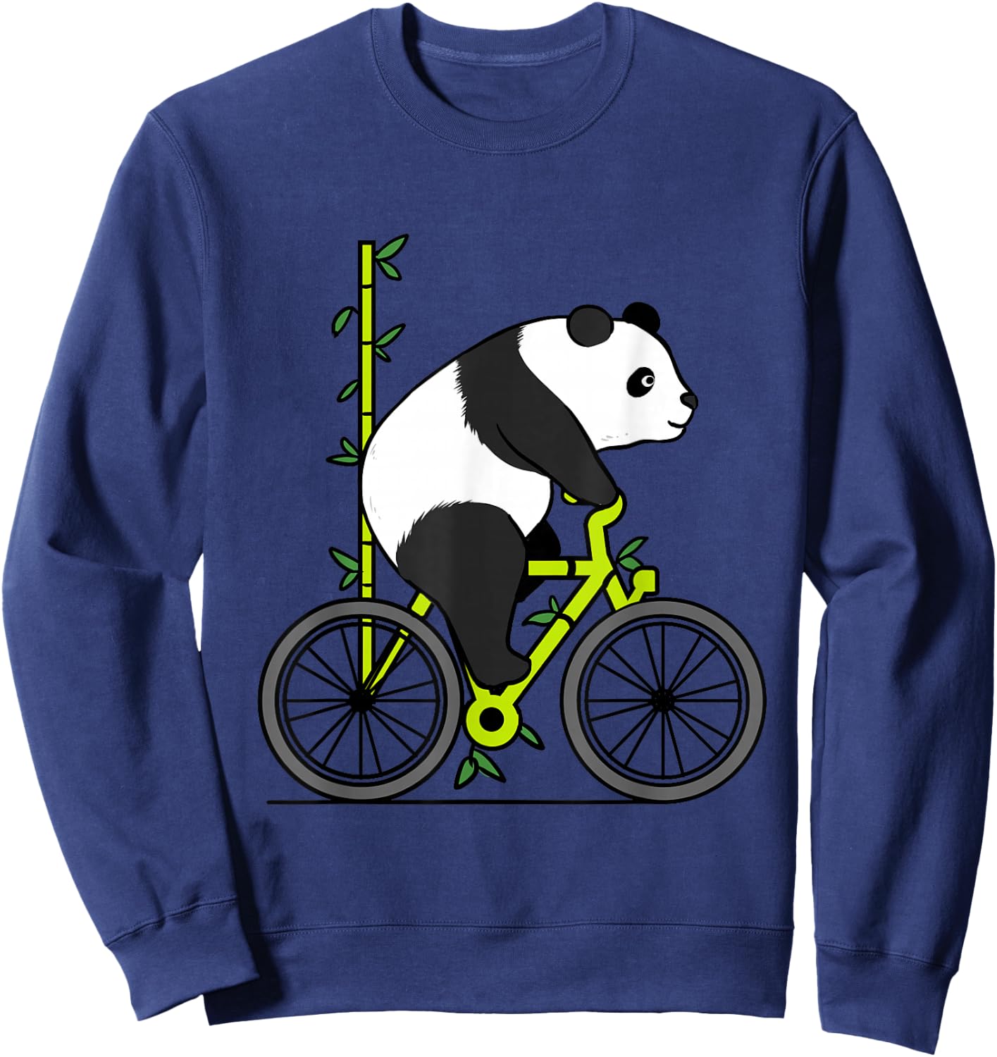 Panda Riding Bike Sweatshirt - Sweatshirt | Navy