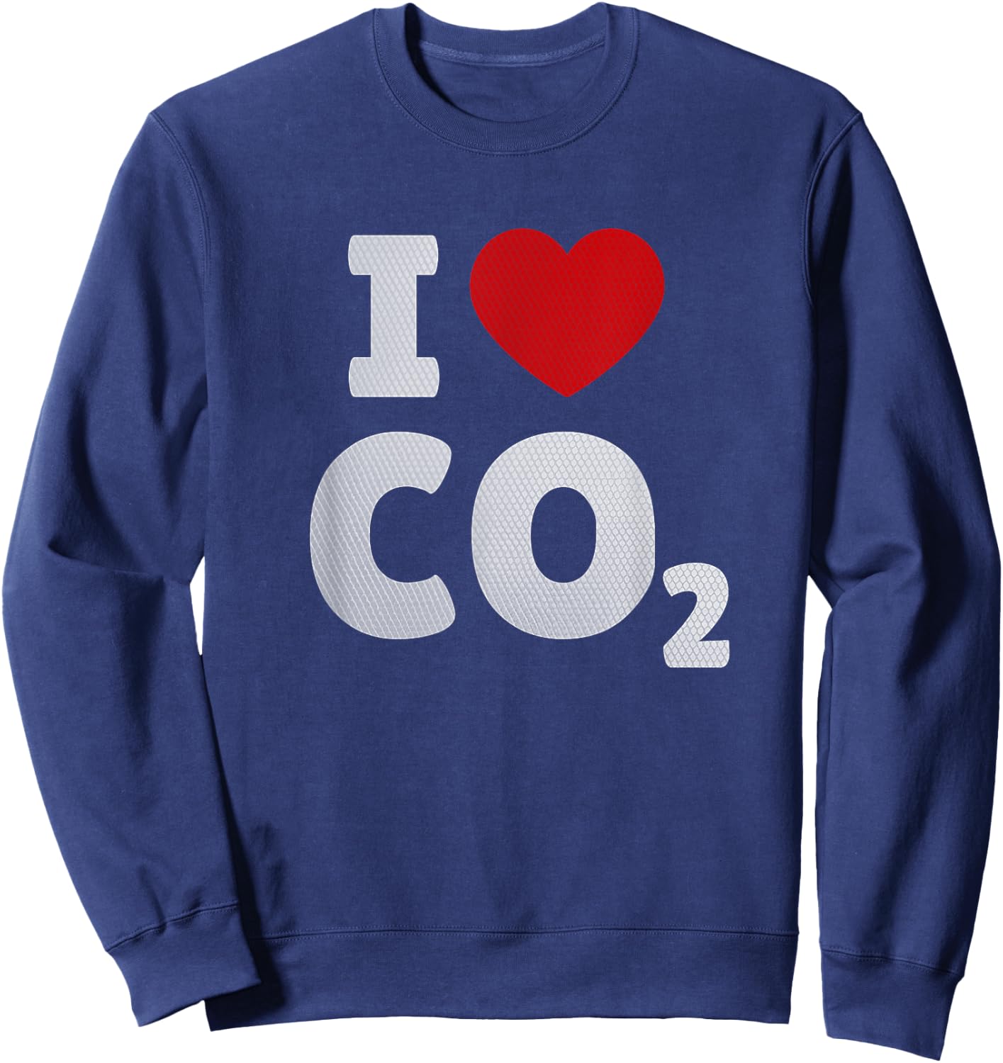Climate I Love CO2 Carbon Dioxide Sweatshirt - Sweatshirt | Navy