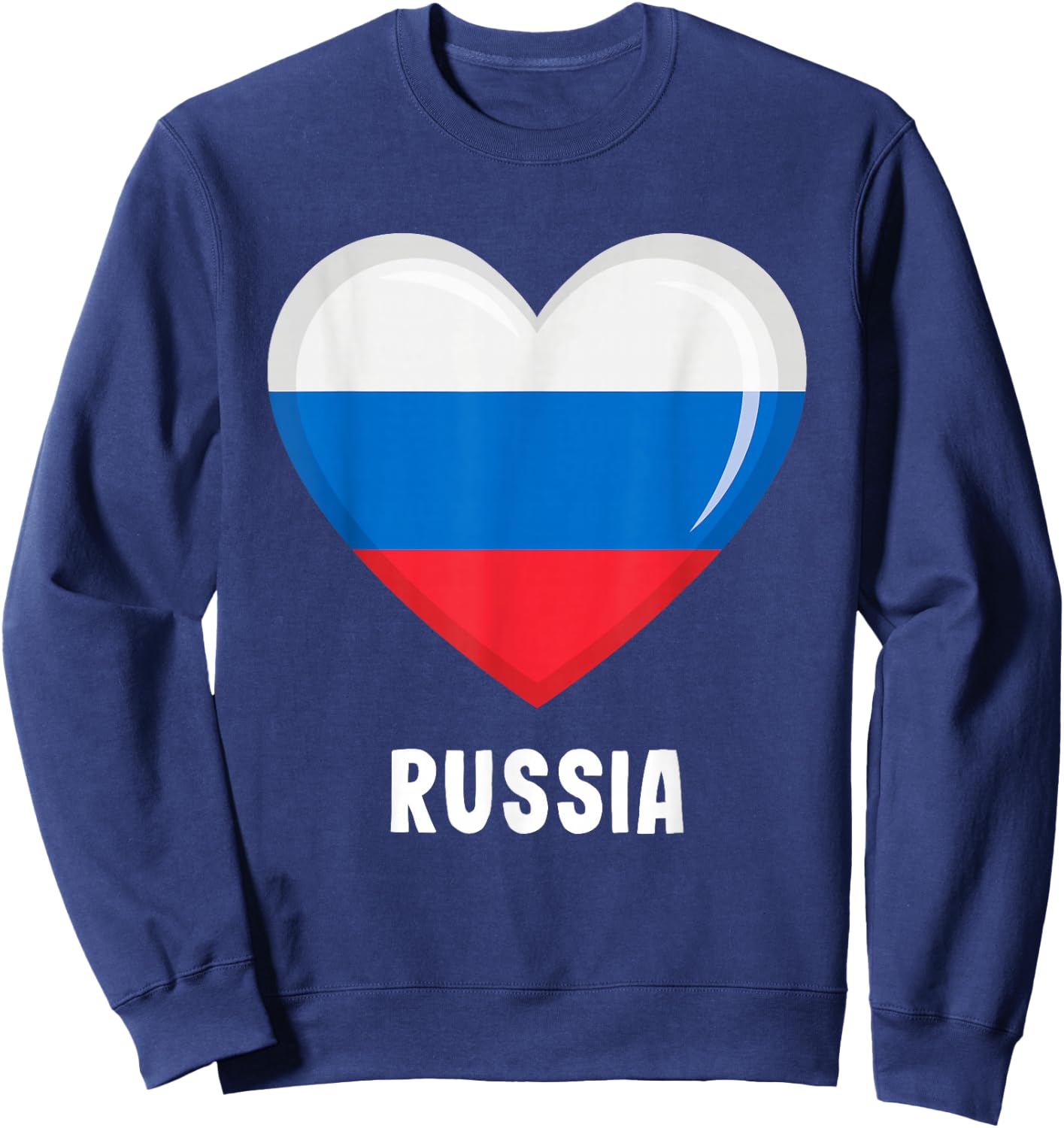 Russia Flag Shirt Russian Sweatshirt - Sweatshirt | Navy