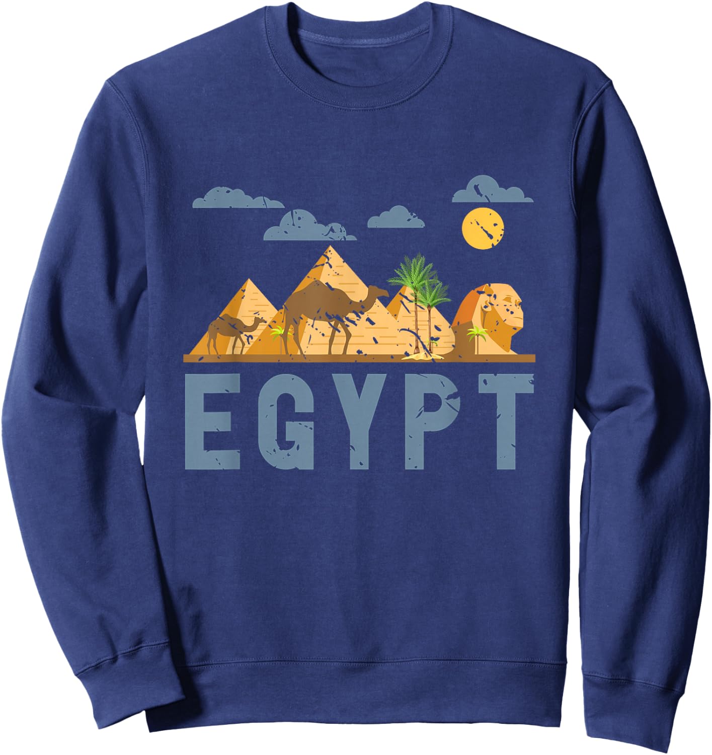 Africa Egyptian Hieroglyphics Cairo Egypt Sweatshirt - Sweatshirt | Navy