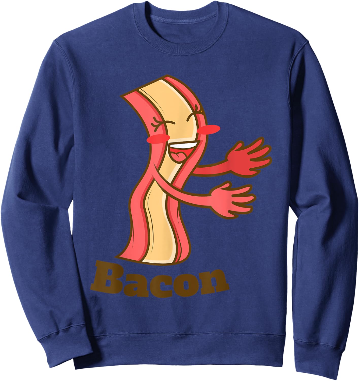 Funny BACON And Egg Duo Valentines Halloween Simple Costume Sweatshirt - Sweatshirt | Navy