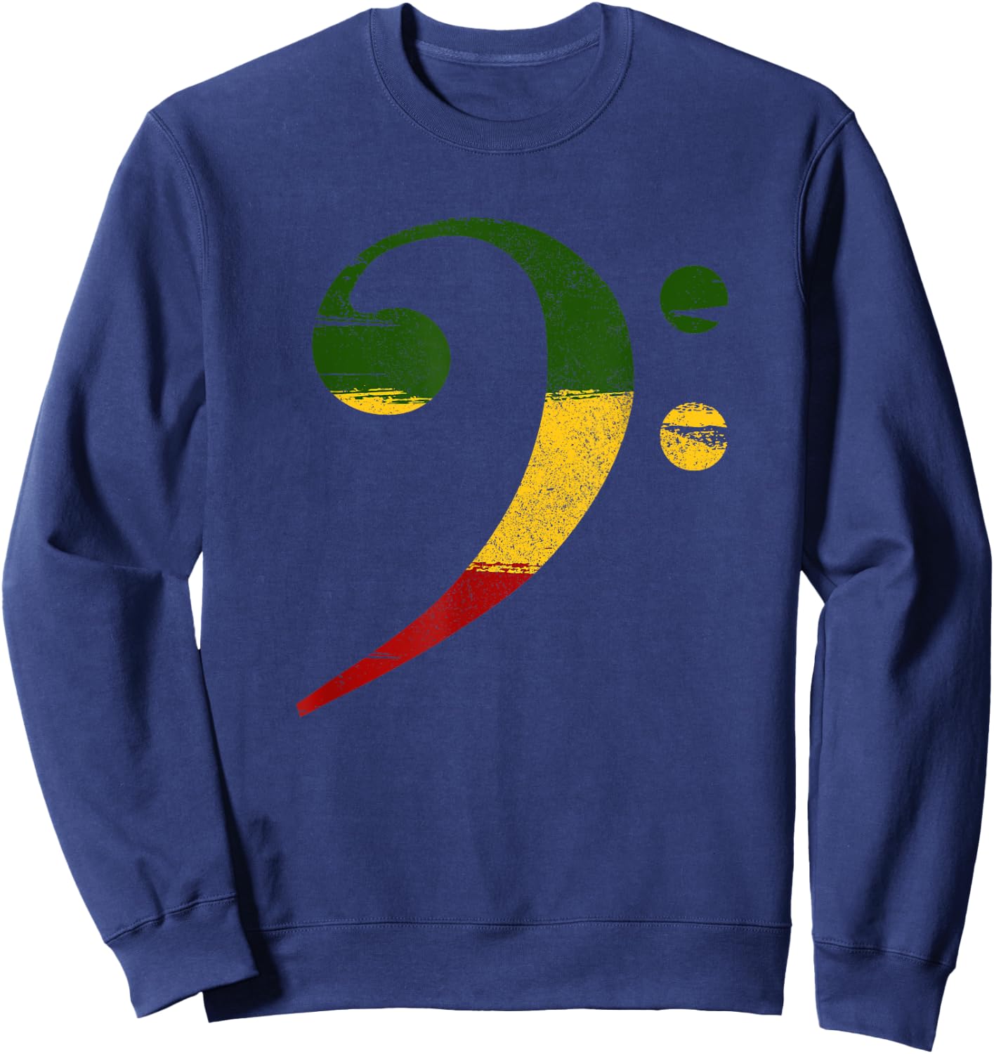 Reggae bass bassist Rastafarian Sweatshirt - Sweatshirt | Navy
