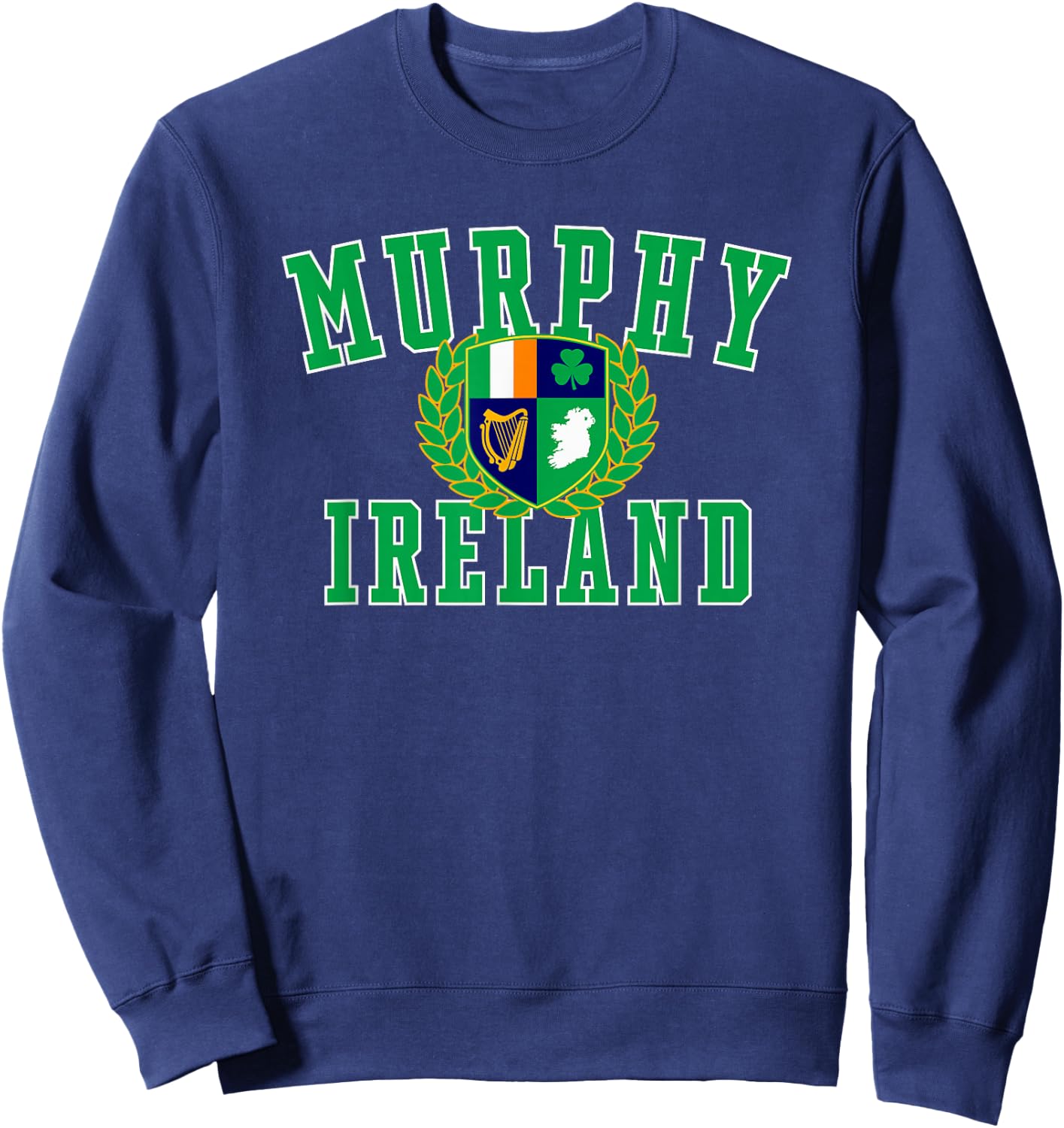 Irish Surname Murphy Ireland Crest Sweatshirt - Sweatshirt | Navy
