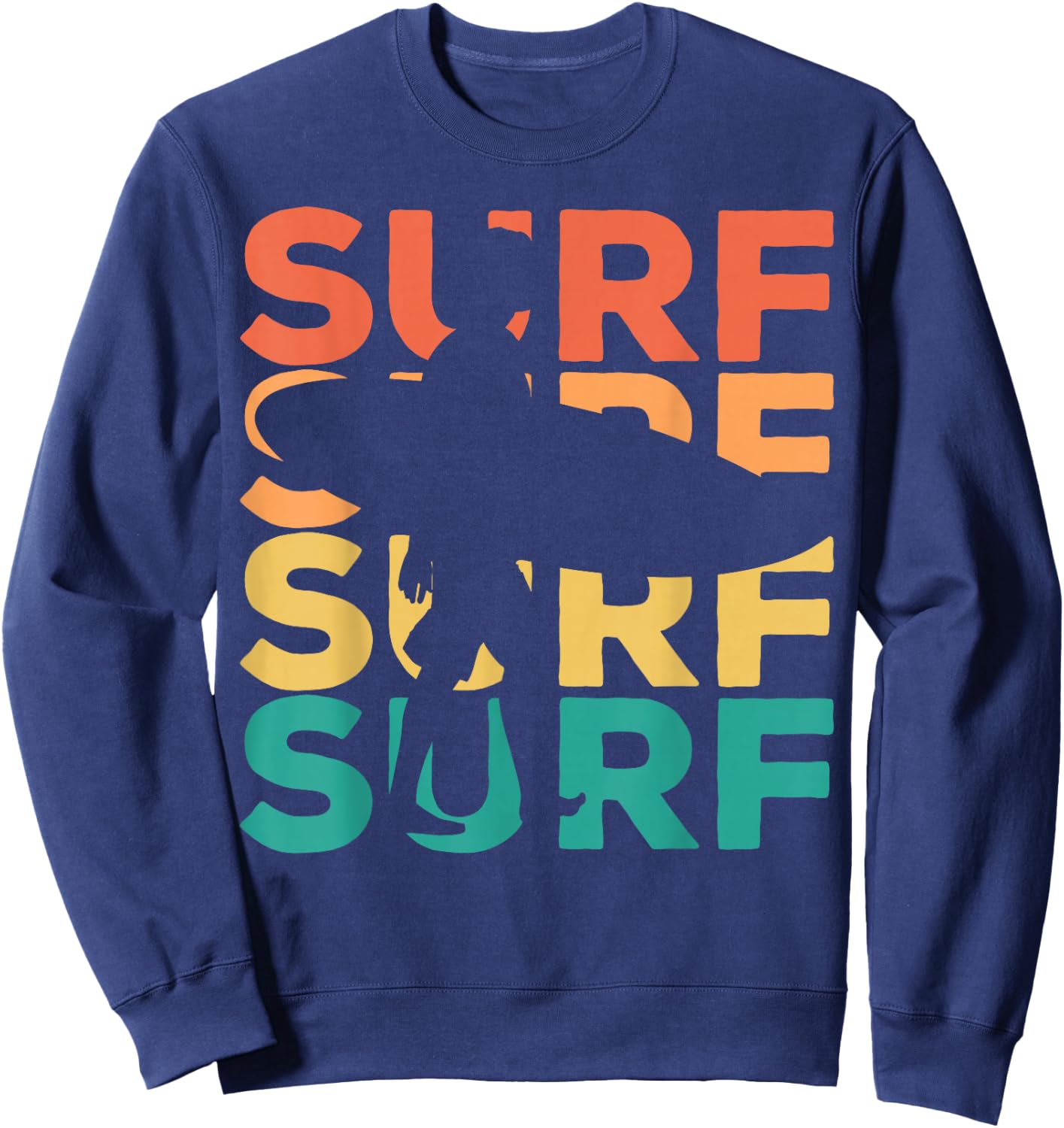 Surf - Retro Vintage Surfing - Surfer Sweatshirt - Sweatshirt | Navy