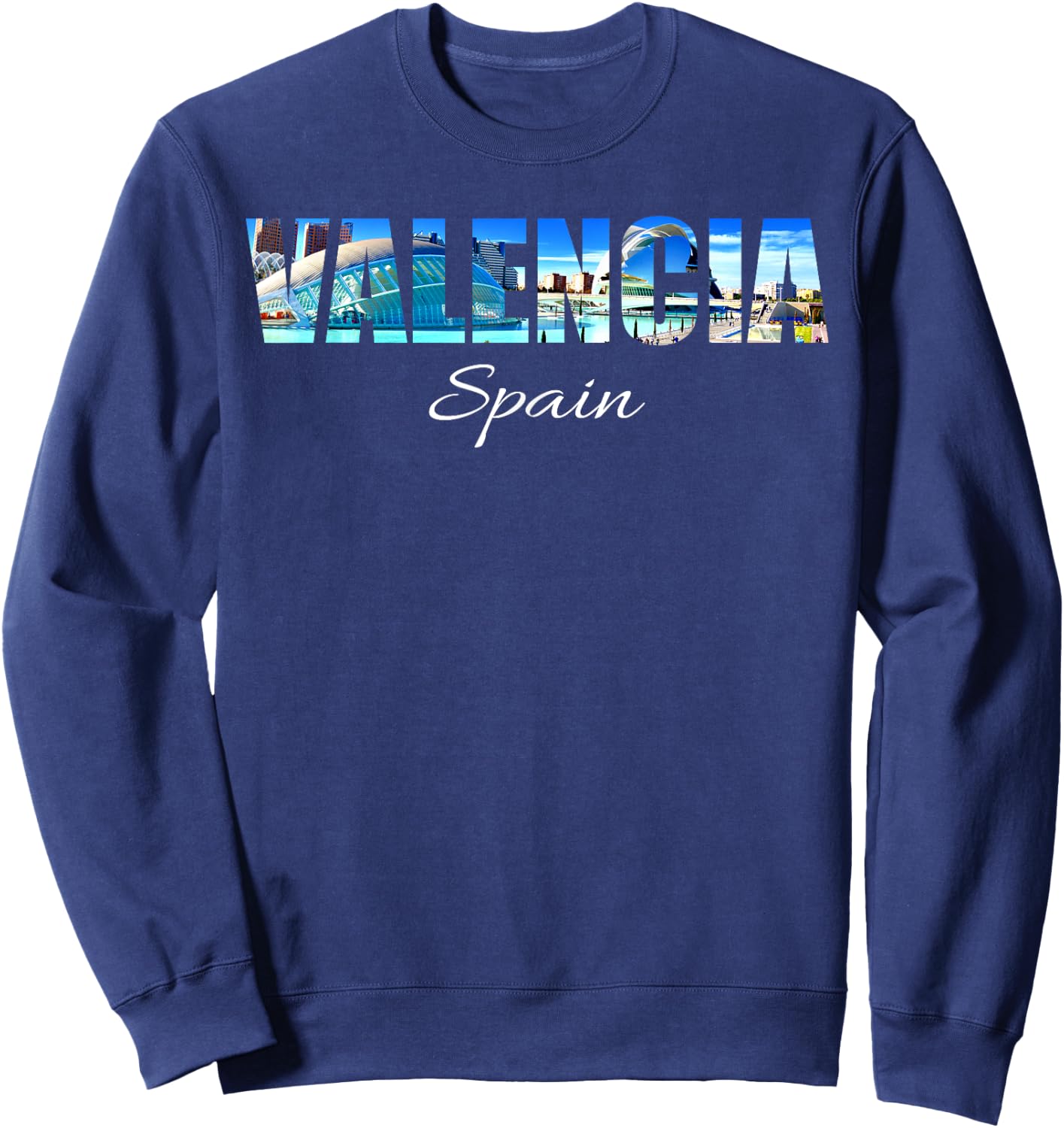 Valencia City Photography - Spain Souvenir Sweatshirt - Sweatshirt | Navy