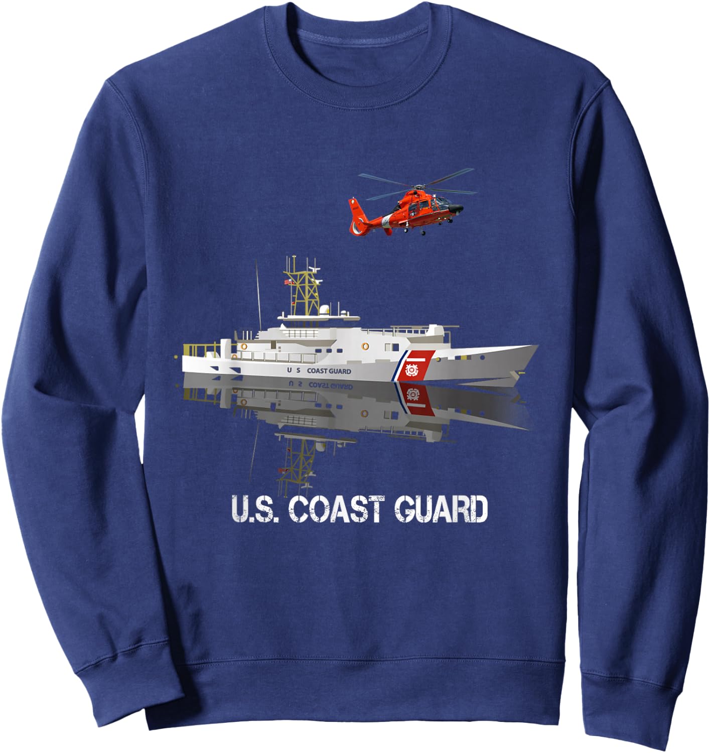 US Coast Guard Veteran T shirt Vintage USCG Veteran Gift Sweatshirt - Sweatshirt | Navy