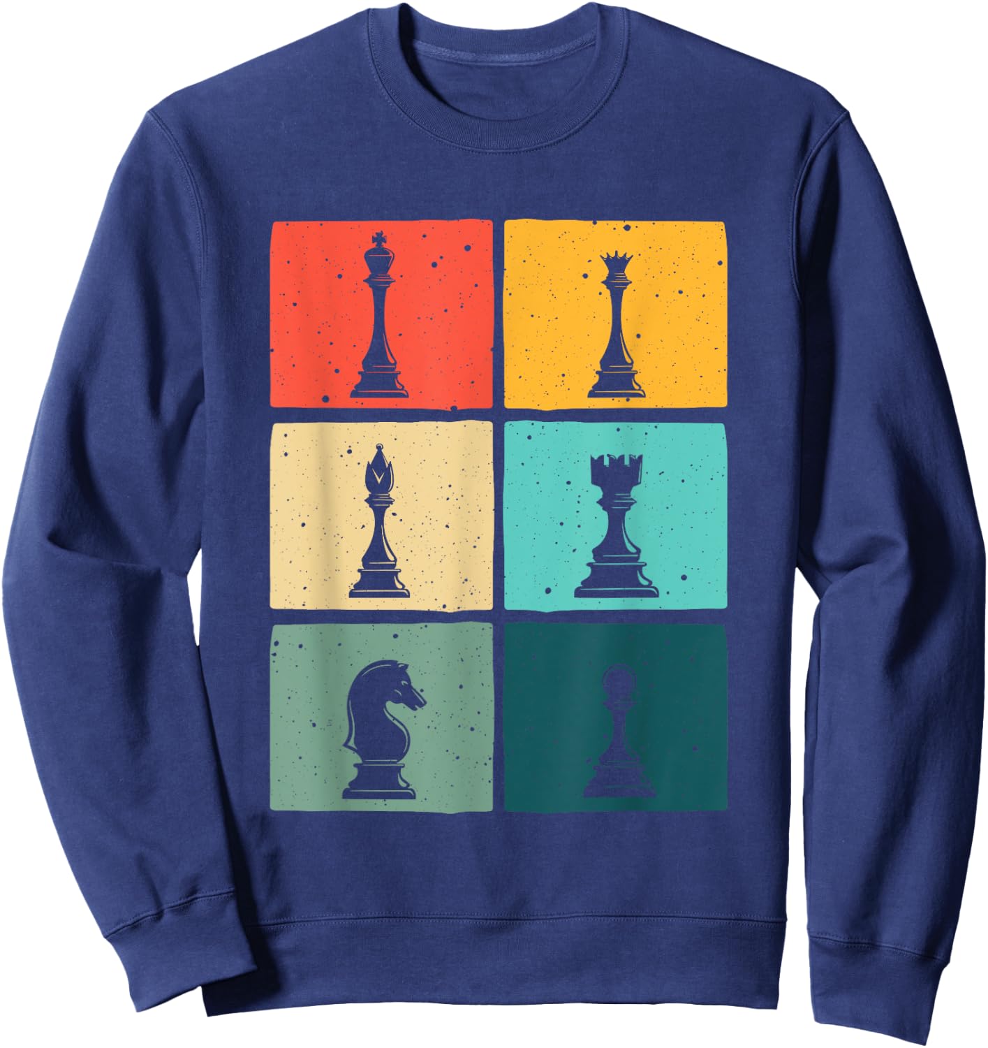 Funny Chess Gift Women Boys Kids Chess Player Pieces Sweatshirt - Sweatshirt | Navy