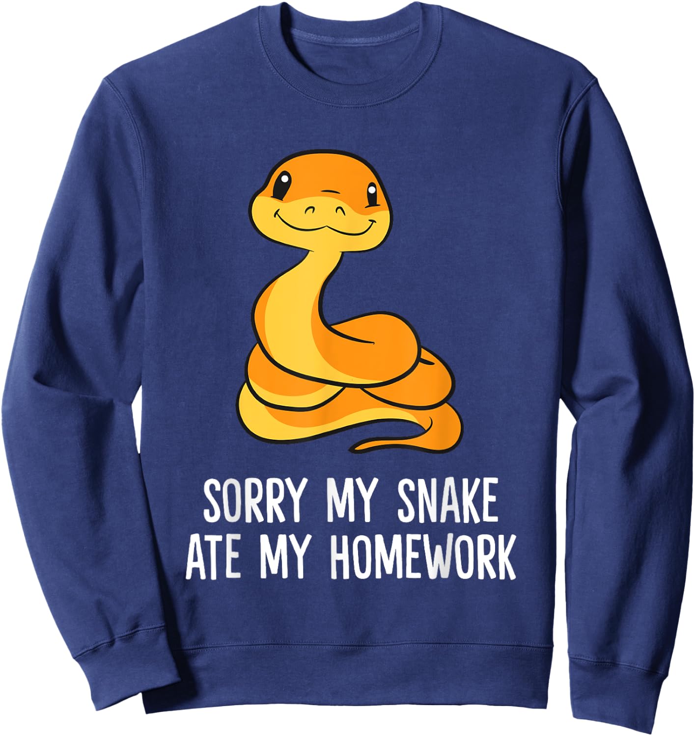 Snake Pet School Sorry, My Snake Ate Homework Sweatshirt - Sweatshirt | Navy
