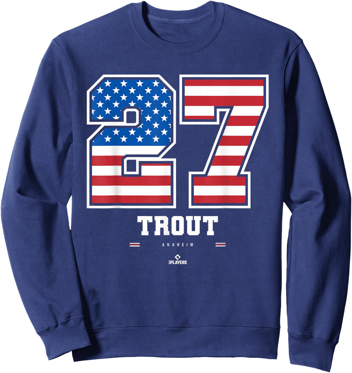Mike Trout - US Flag Number Sweatshirt - Sweatshirt | Navy