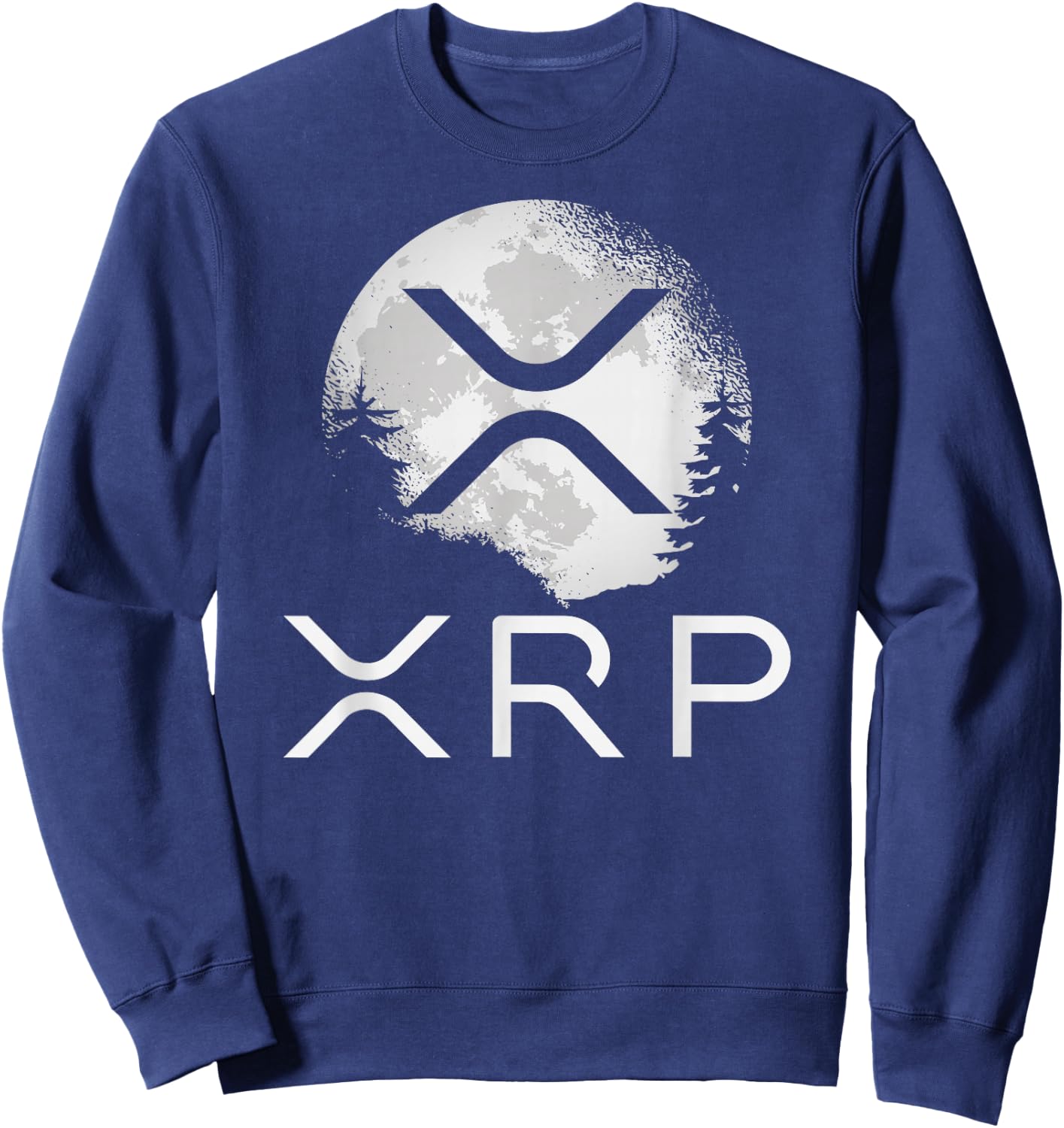 Ripple Coin Xrp Ledger Moon Cryptocurrency Bull Market Sweatshirt - Sweatshirt | Navy
