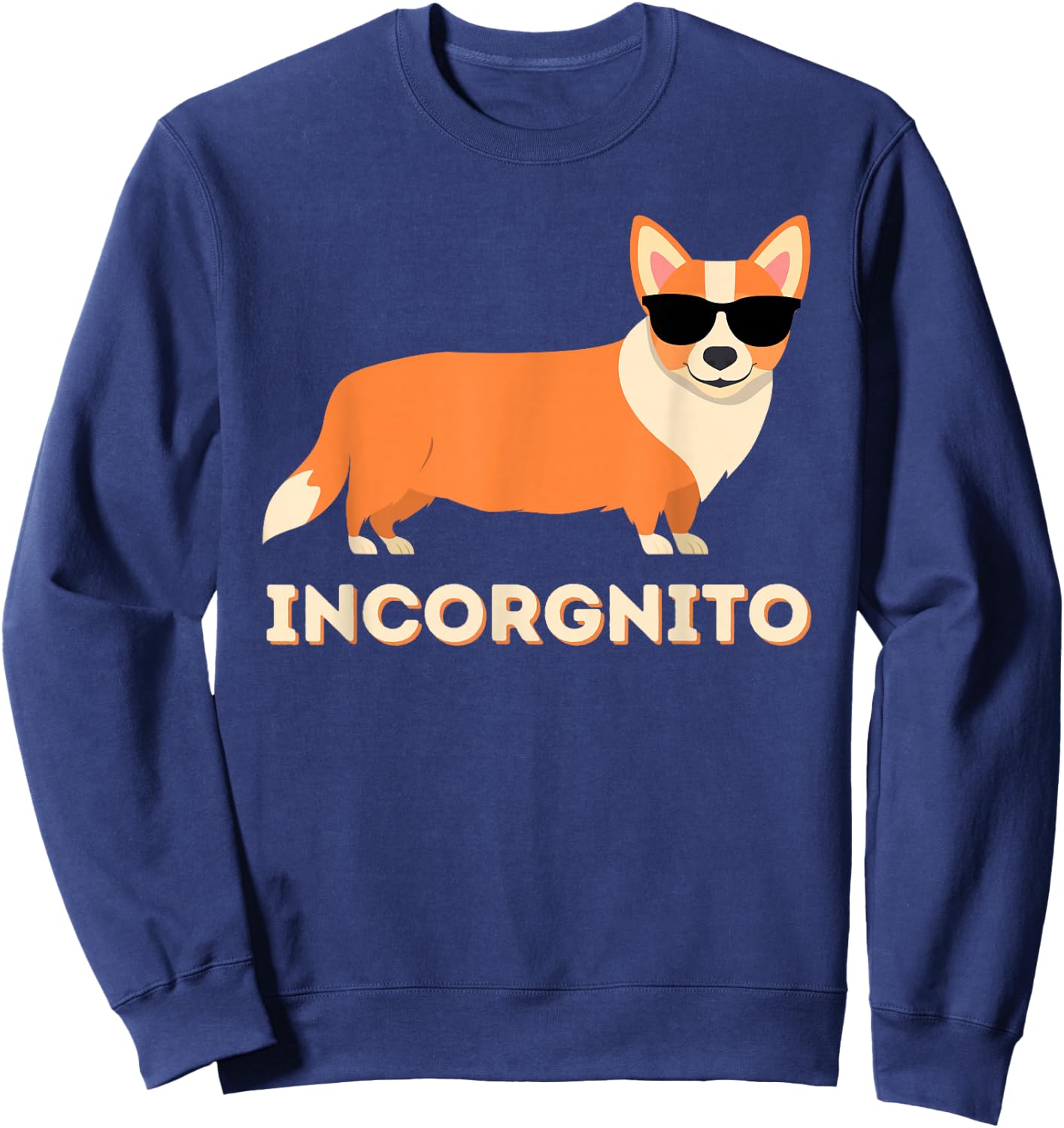 Incorgnito - Funny Welsh Corgi Owner Dog Lover Small Sweatshirt - Sweatshirt | Navy