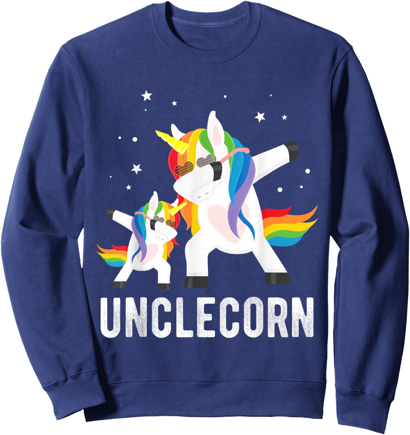 Dabbing Unclecorn, Funny Unicorn Lover for Uncle and Kid Sweatshirt - Sweatshirt | Navy