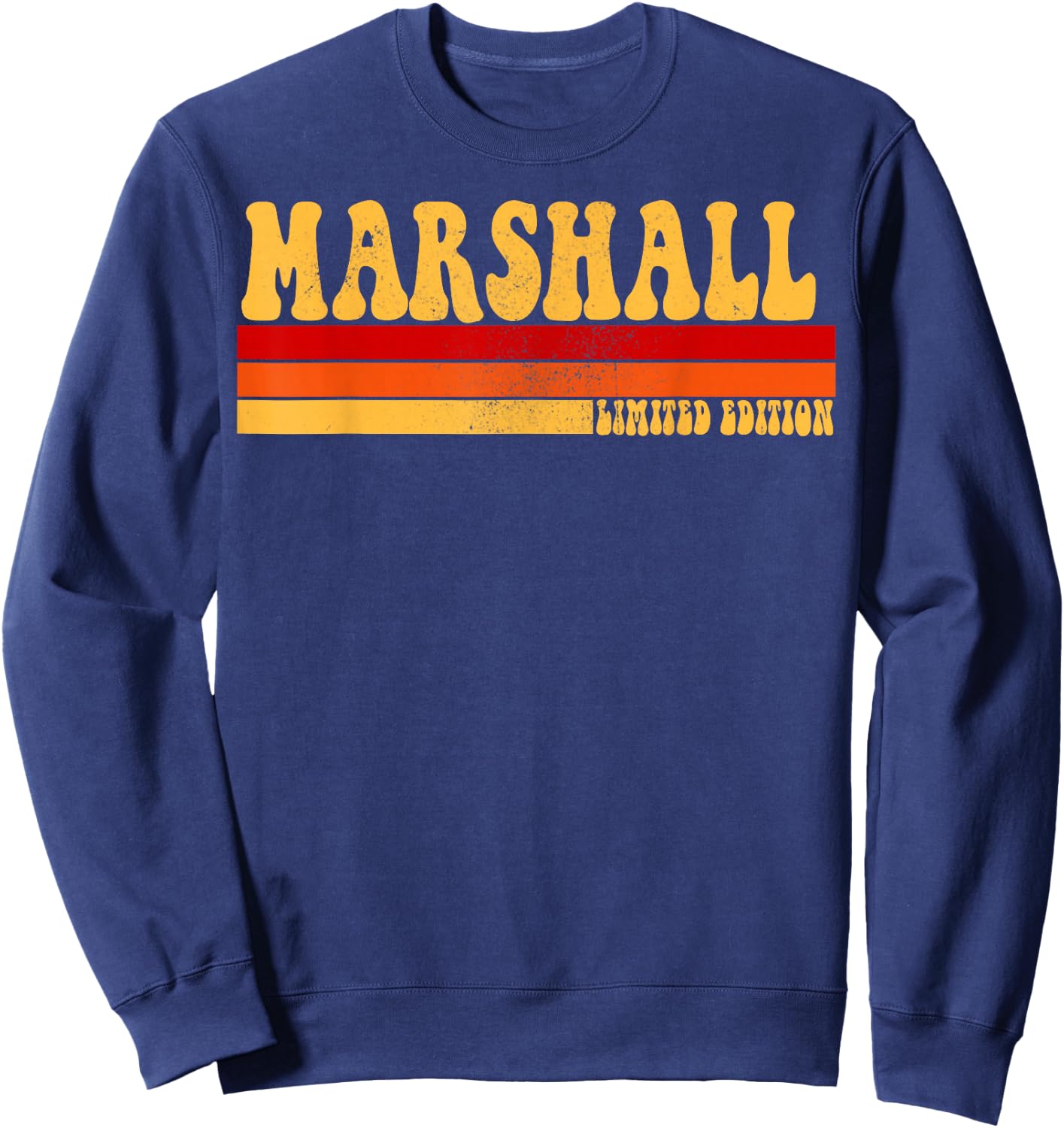 MARSHALL Name Personalized Idea Men Retro Vintage MARSHALL Sweatshirt - Sweatshirt | Navy