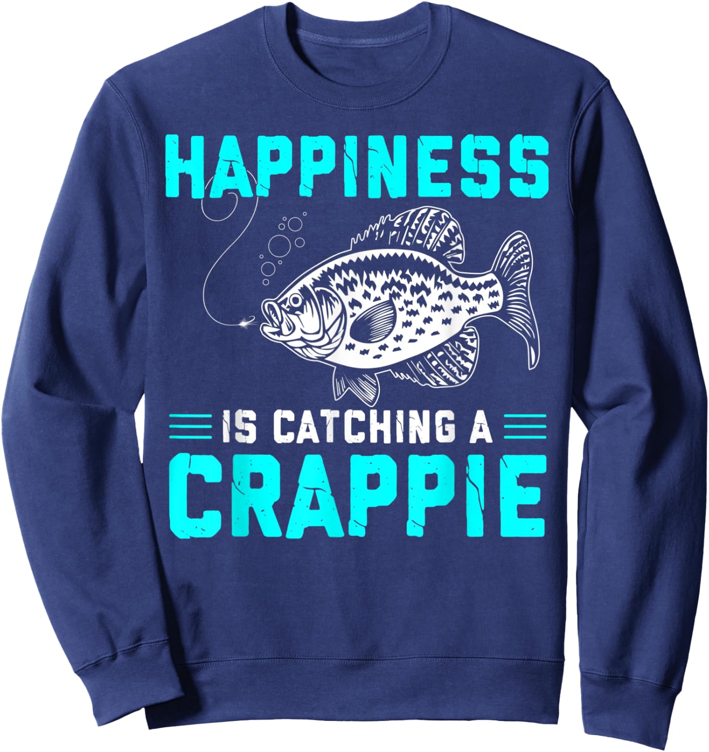Crappie Fishing Shirt Freshwater Fish Fisherman Gift Sweatshirt - Sweatshirt | Navy