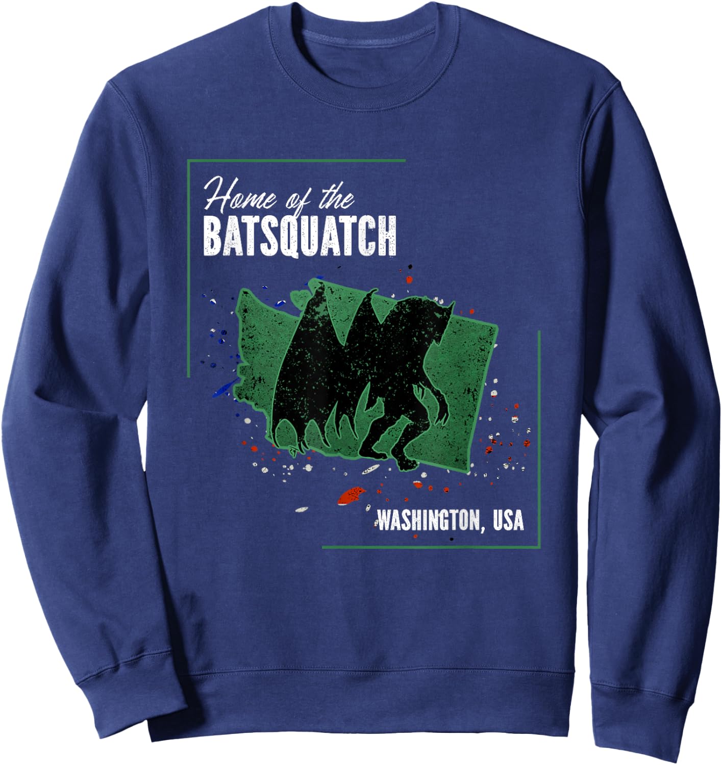 Washington - Cryptids Home of the Batsquatch Sweatshirt - Sweatshirt | Navy