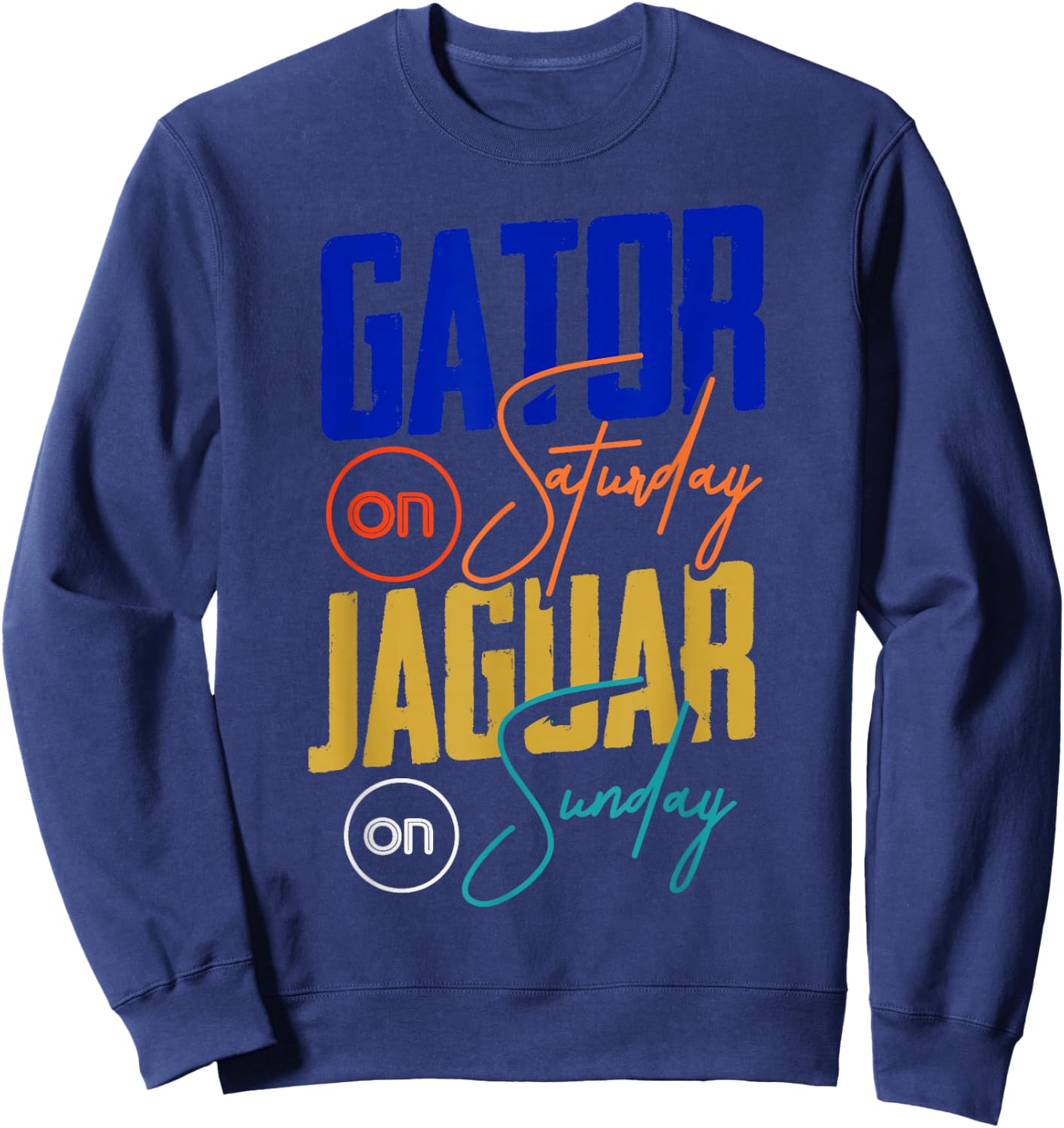 Gator On Saturday Jaguar On Sunday Sports Fan Sweatshirt - Sweatshirt | Navy