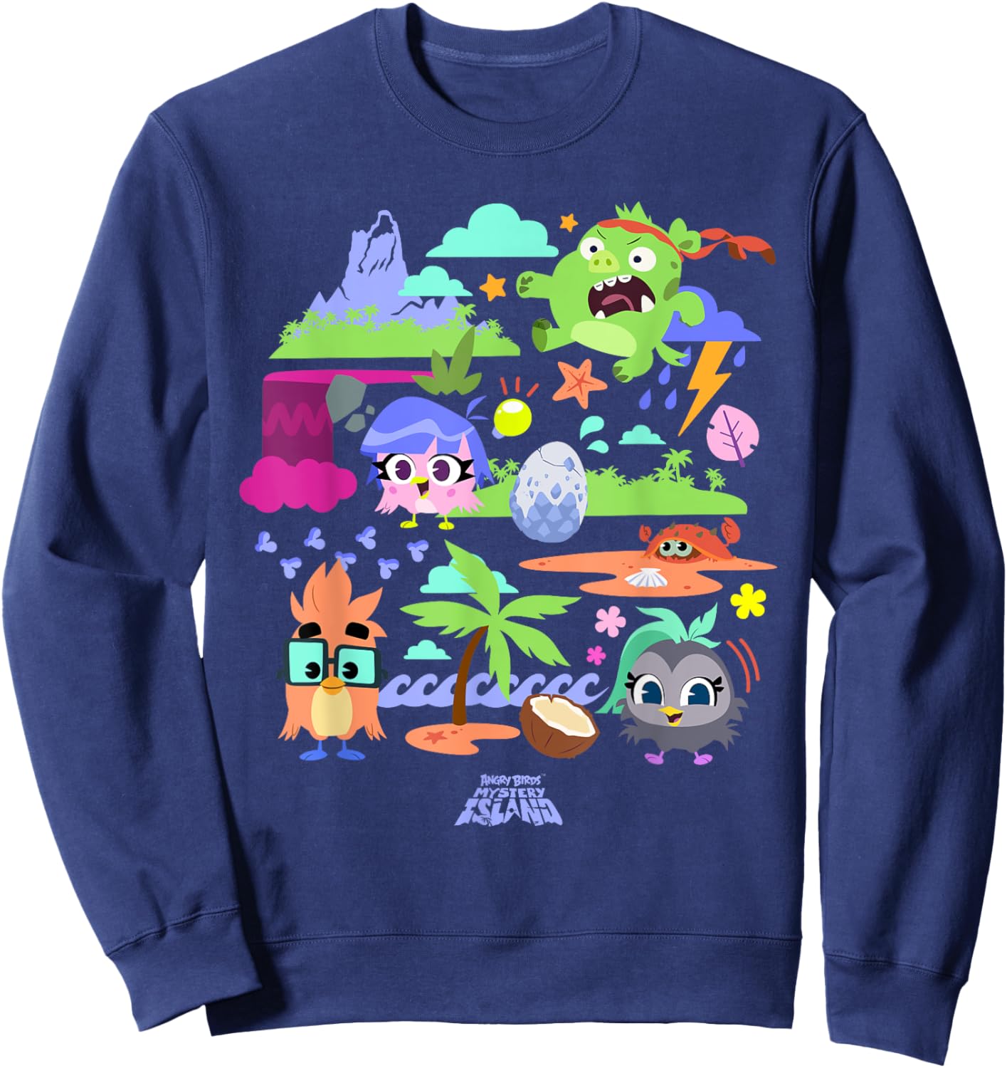 Angry Birds Mystery Island Storytime Official Merchandise Sweatshirt - Sweatshirt | Navy