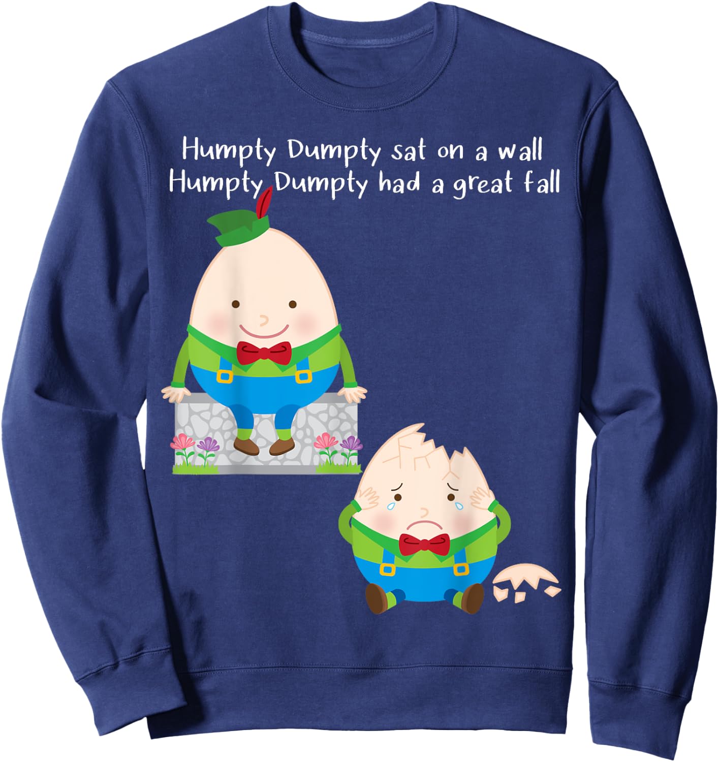 Humpty Dumpty Kids Nursery Song Rhyme Sweatshirt - Sweatshirt | Navy