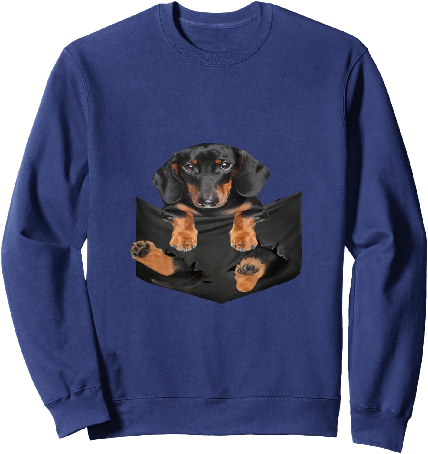Dog Lovers Gifts Dachshund in a Bag Men Women Girls Kids Sweatshirt - Sweatshirt | Navy