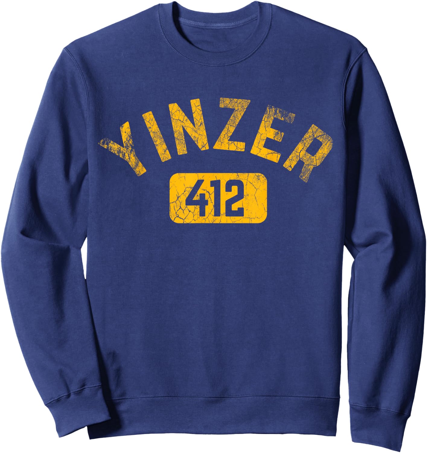 Pittsburgh Yinzer 412 Steel City Pennsylvania Funny Vintage Sweatshirt - Sweatshirt | Navy