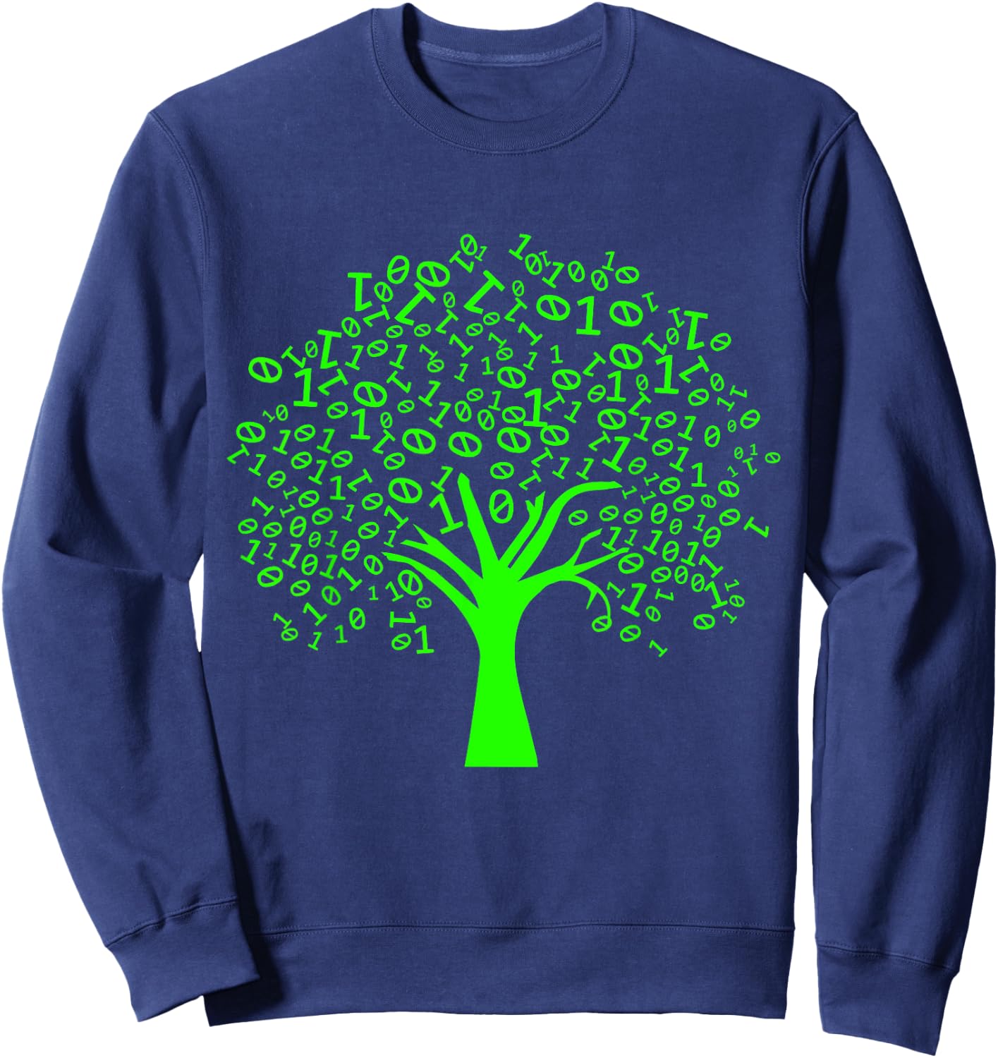 Funny Binary Tree Computer Science Coding Programmer Sweatshirt - Sweatshirt | Navy
