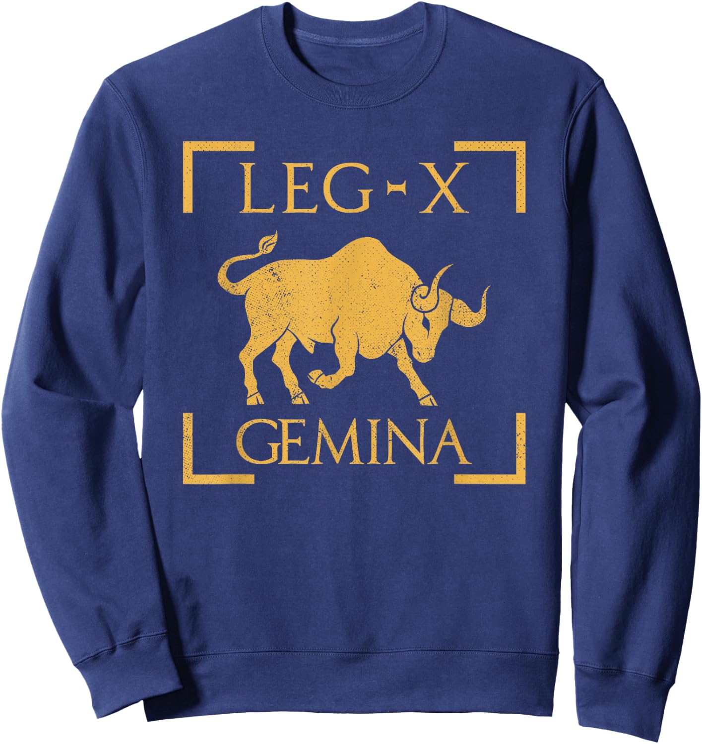 Legio X Gemina Bull Emblem Roman Legion Sweatshirt - Sweatshirt | Navy