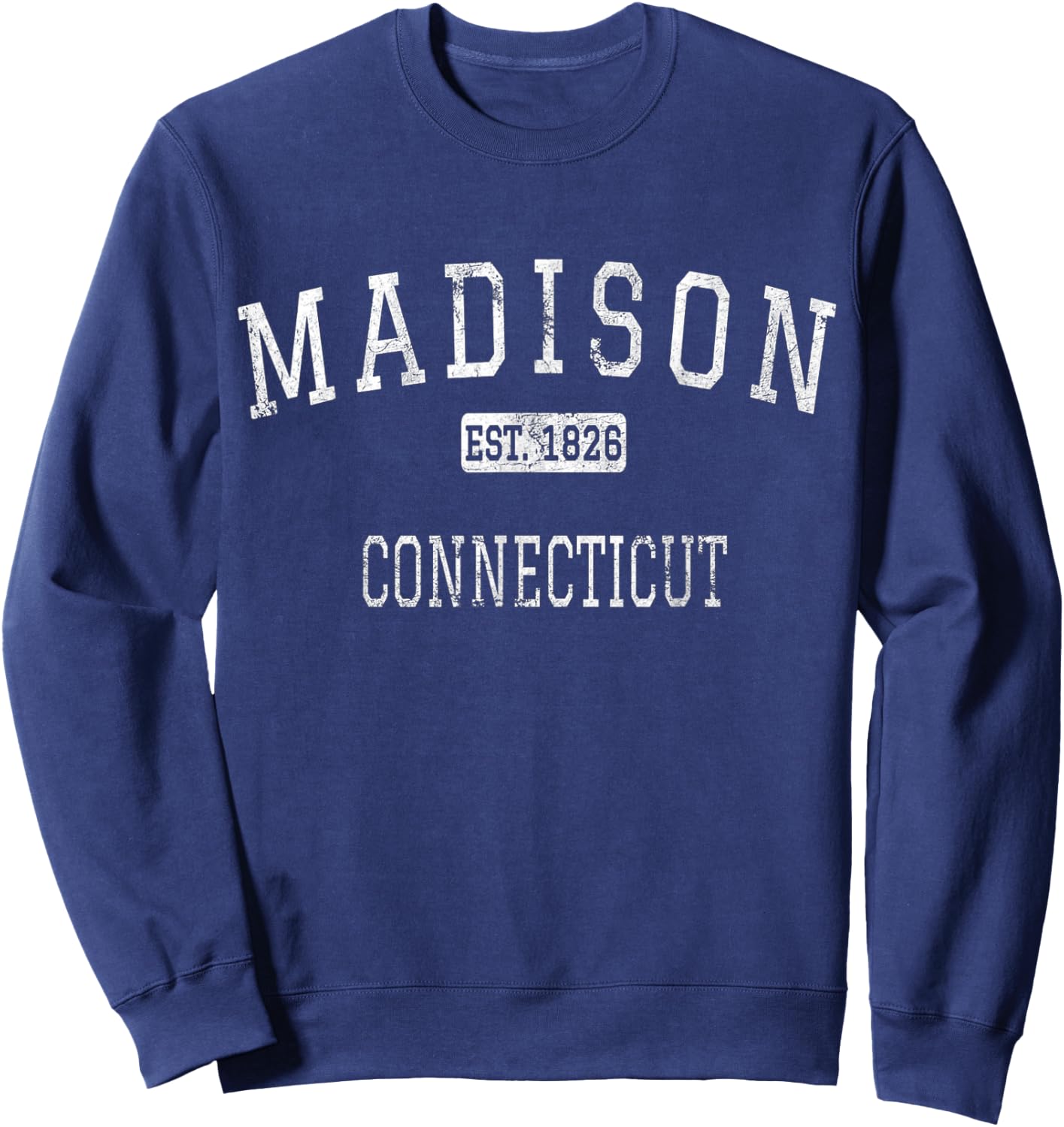Madison Connecticut CT Vintage Sweatshirt - Sweatshirt | Navy