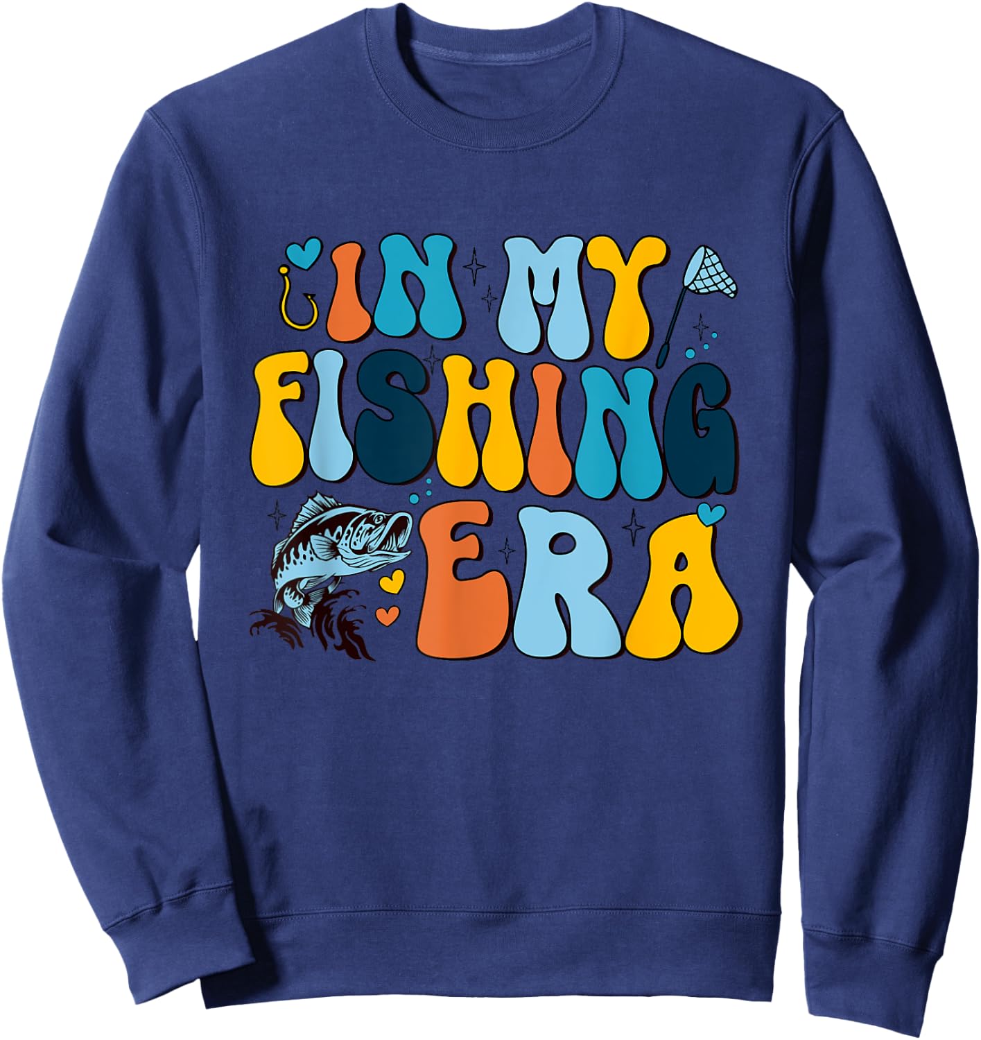 In My Fishing Era Fishing Lover Funny Fishing Sweatshirt - Sweatshirt | Navy