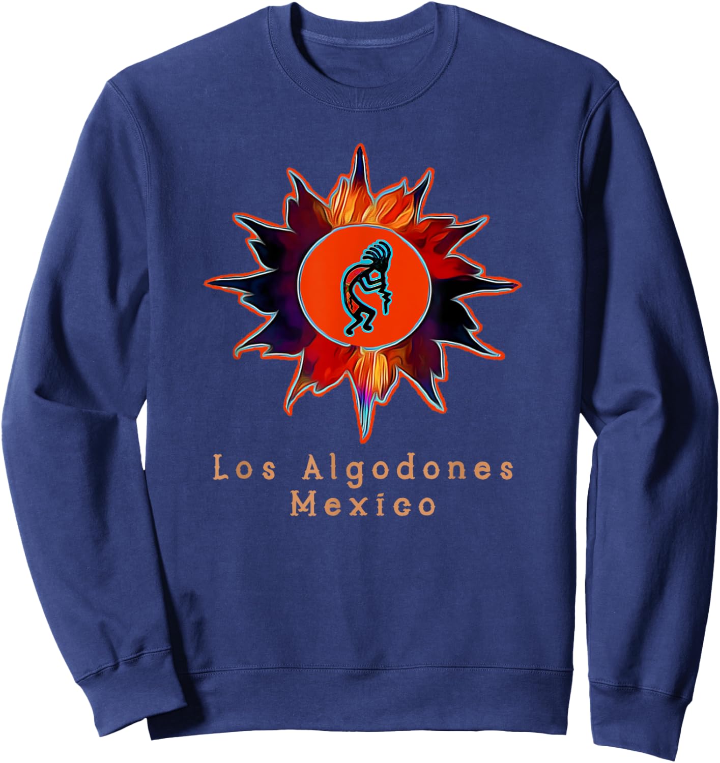Kokopelli Sun Los Algodones Mexico Sweatshirt - Sweatshirt | Navy
