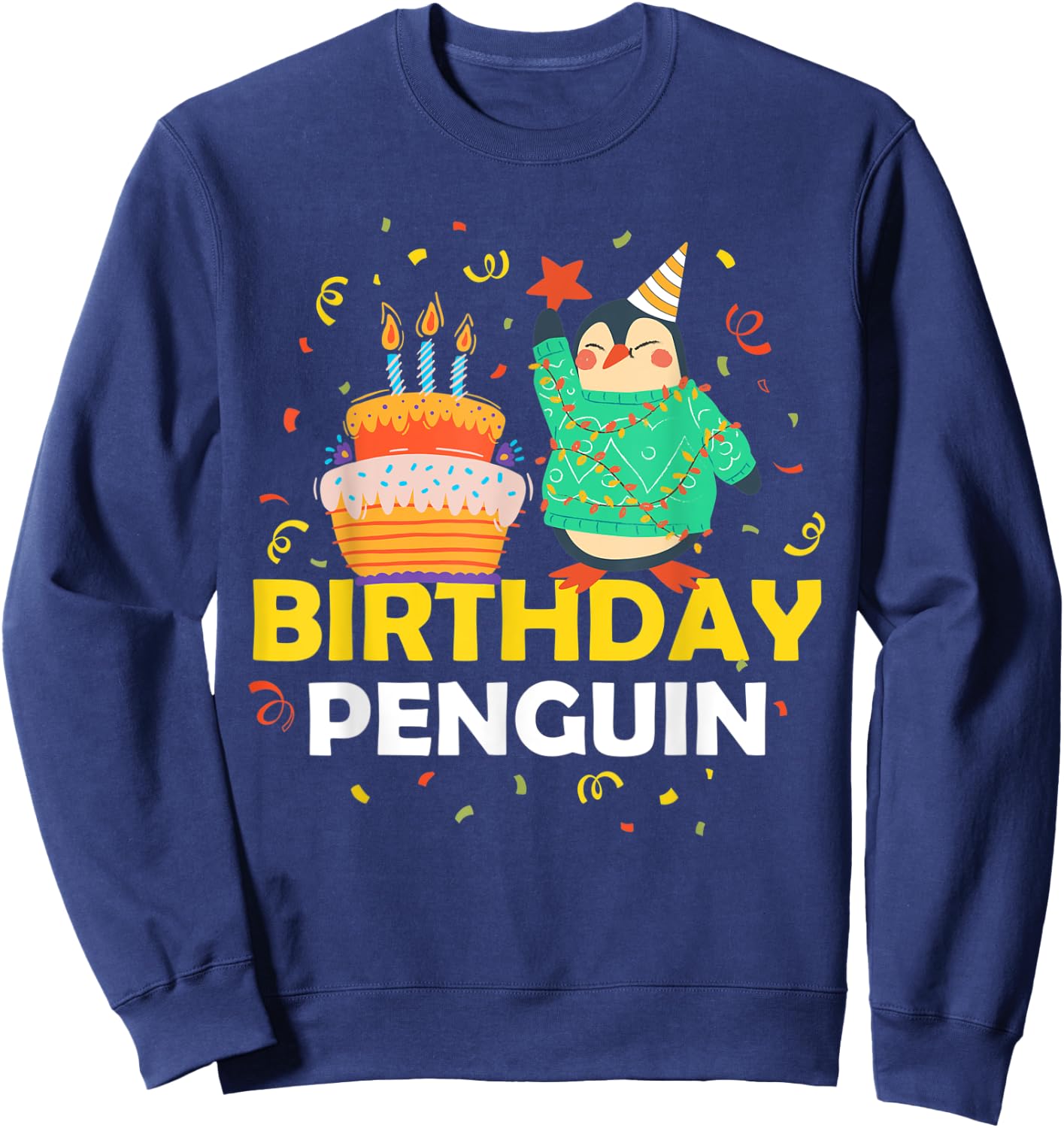Birthday Penguin Sweatshirt - Sweatshirt | Navy