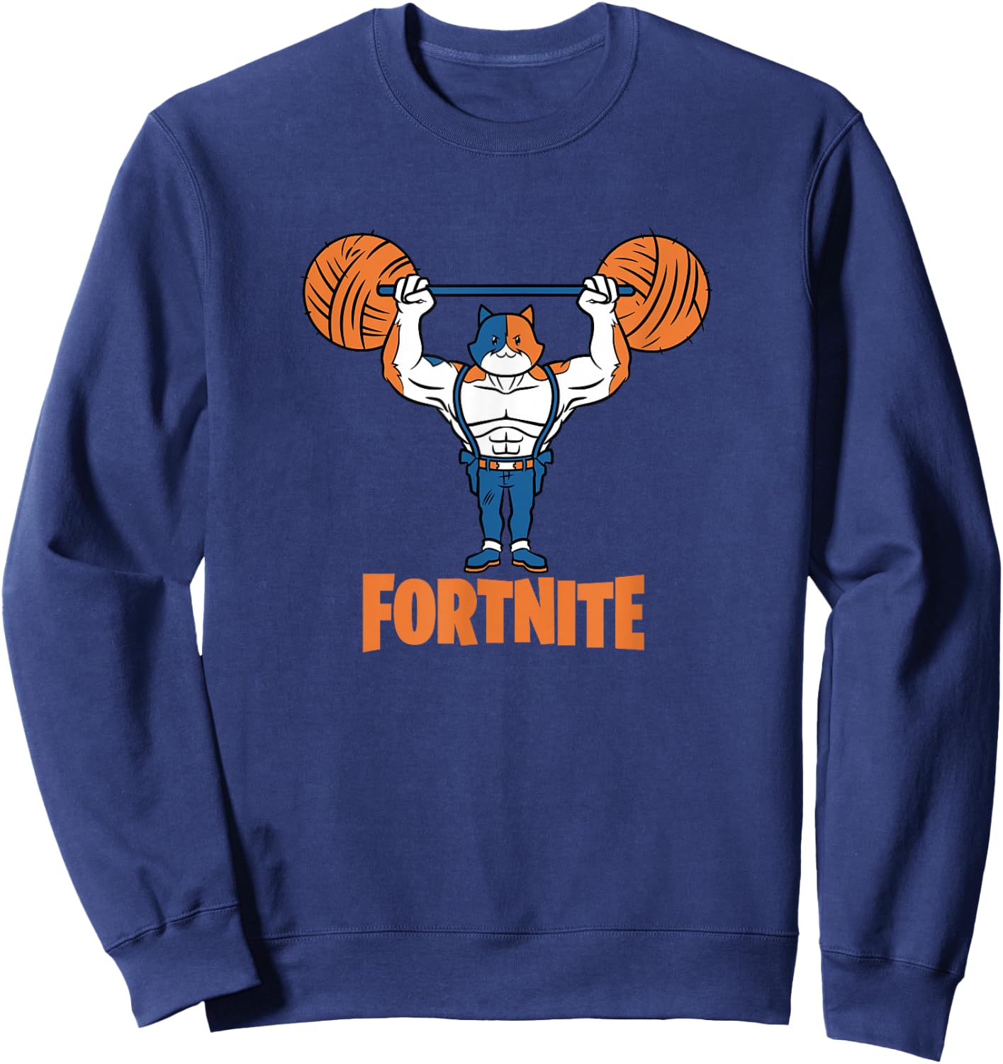 Fortnite Yarn Lifter Orange Text Sweatshirt - Sweatshirt | Navy