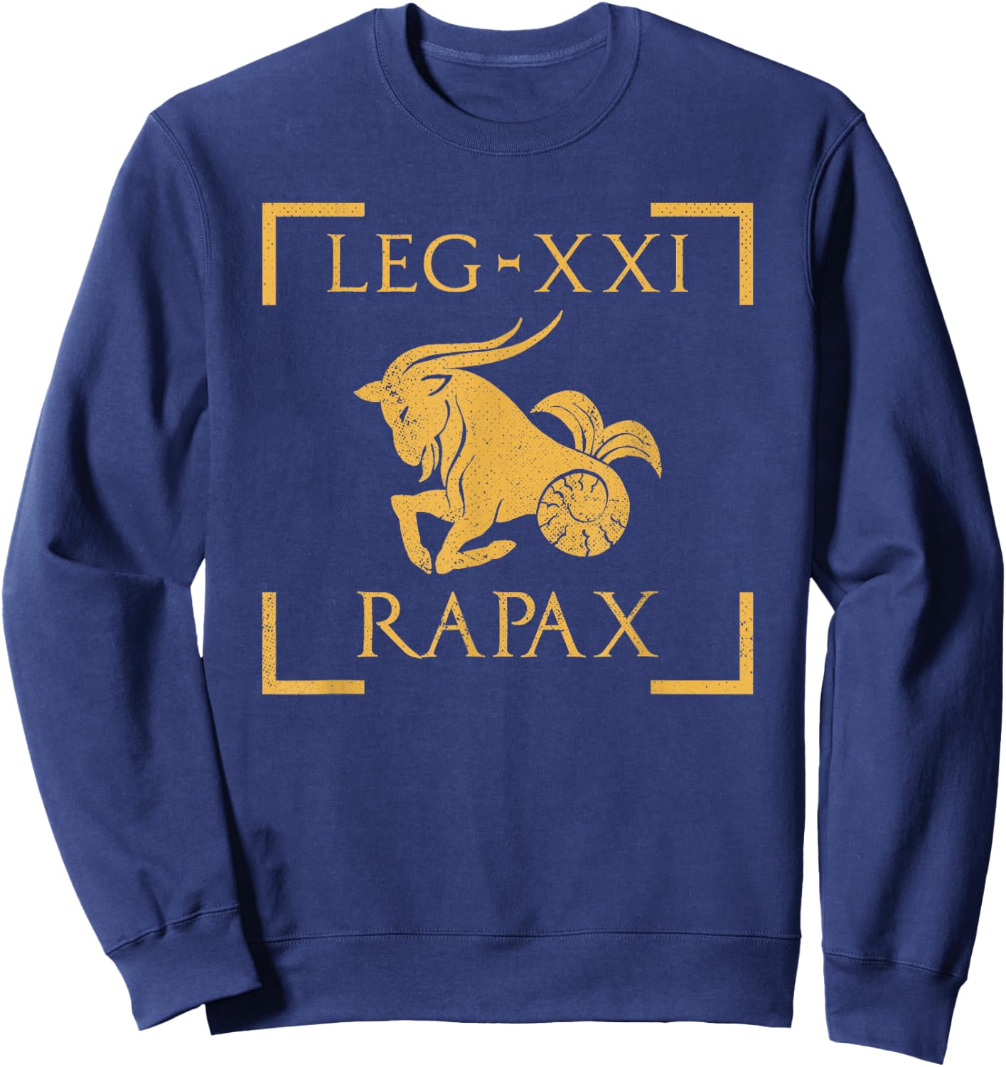 Legio XXI Rapax Capricorn Emblem Roman Legion Sweatshirt - Sweatshirt | Navy