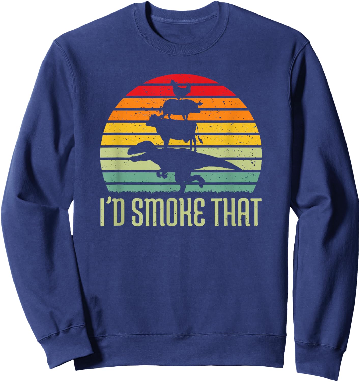 Barbecue Dinosaur BBQ Meat Grilling Smoker & Sweatshirt - Sweatshirt | Navy