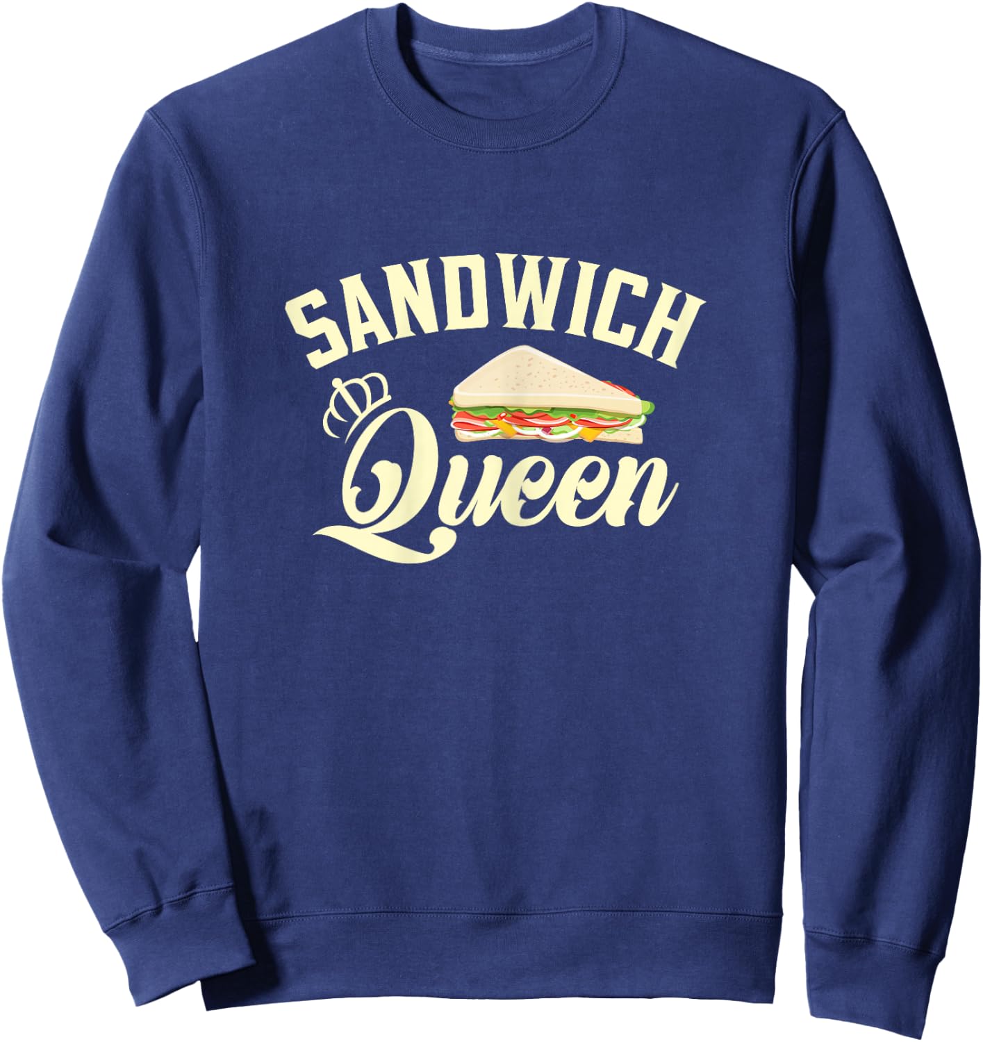 Sandwich Queen | Fast Food Lovers Sweatshirt - Sweatshirt | Navy