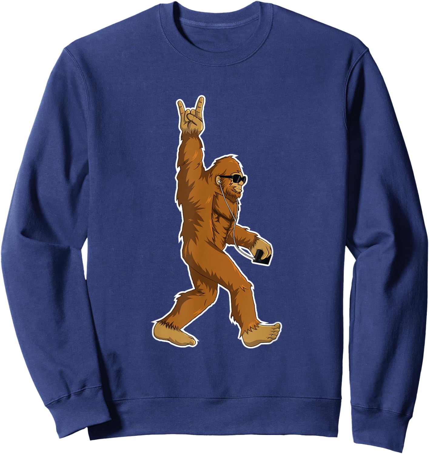 Bigfoot Rock and Roll Gift Sweatshirt - Sweatshirt | Navy