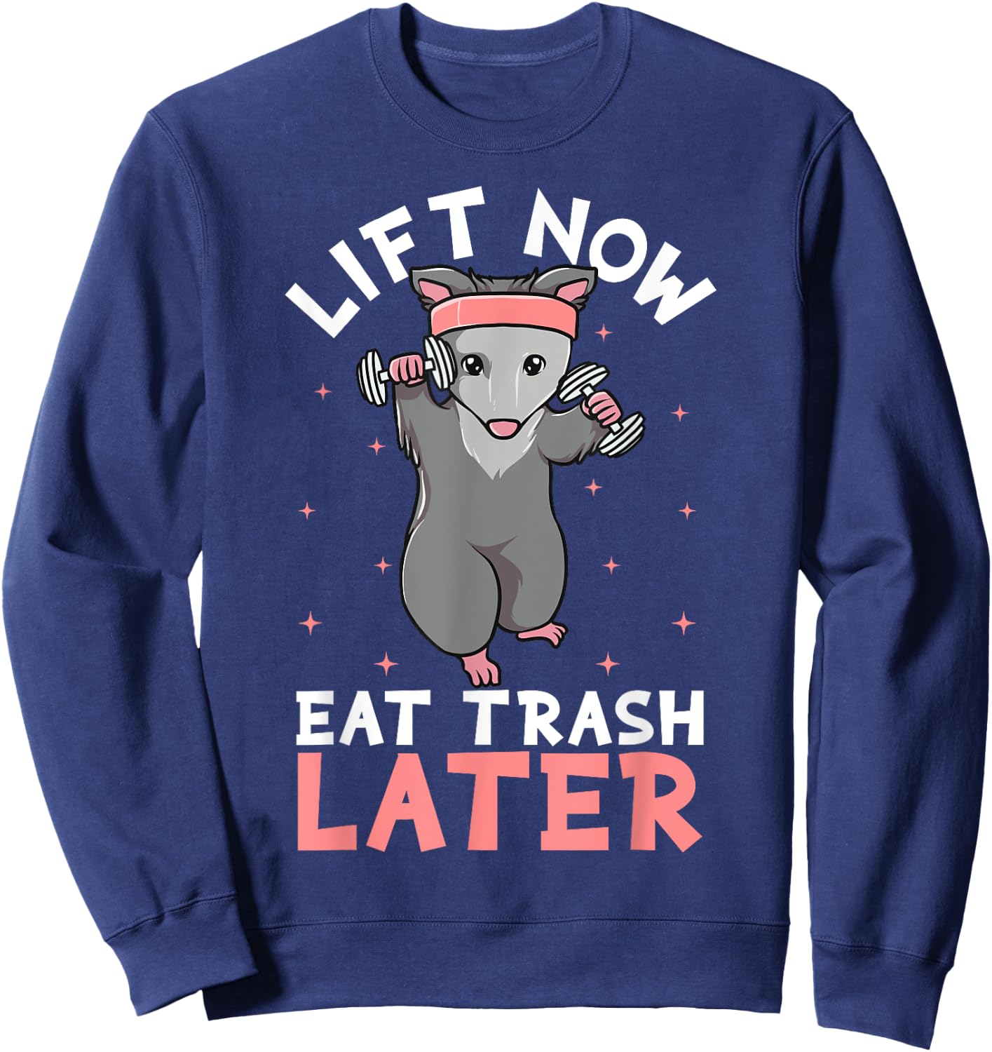 Lifting Opossum Funny Workout Gift Bodybuilding Sweatshirt - Sweatshirt | Navy