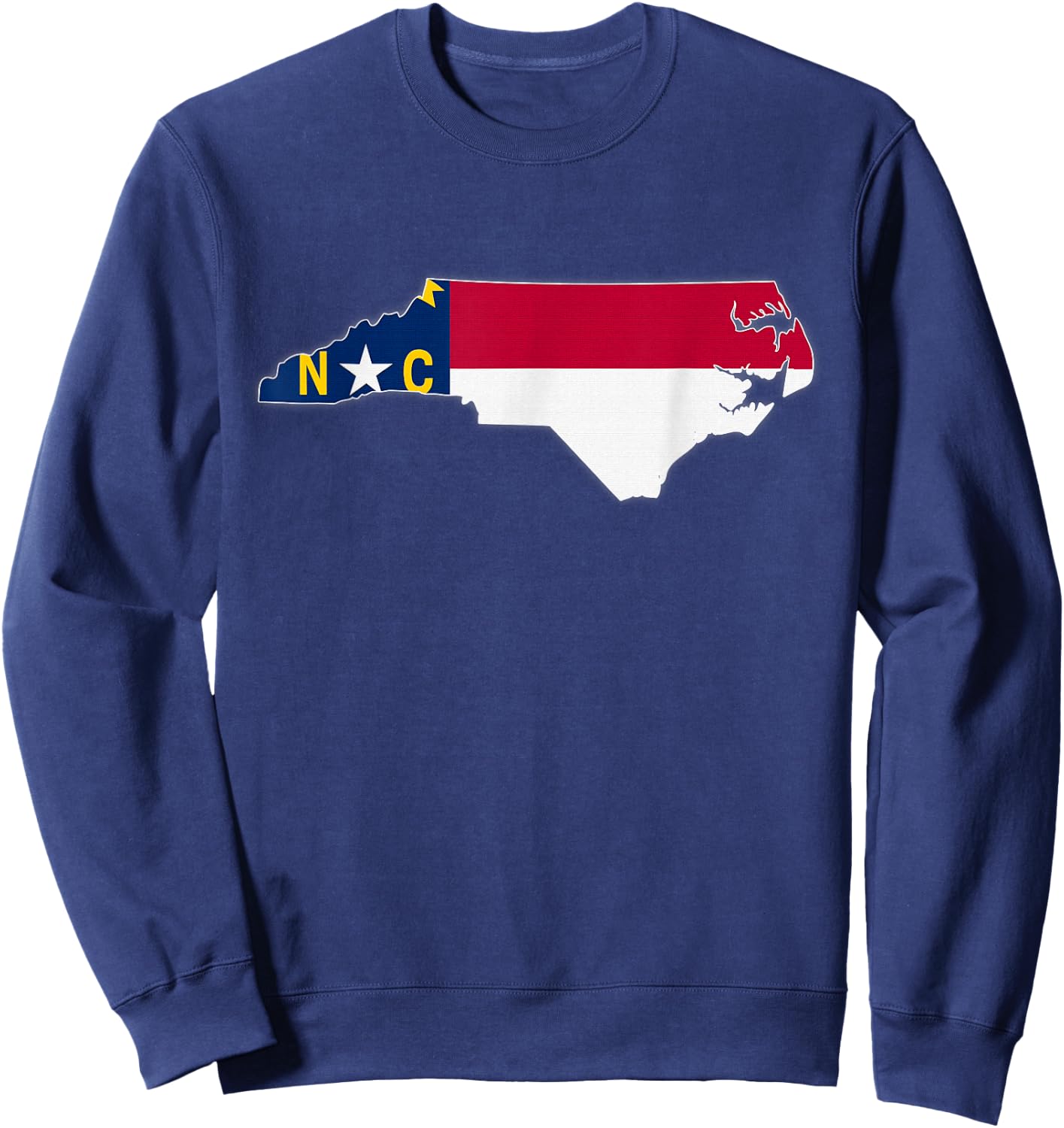 NORTH CAROLINA STATE MAP NORTH CAROLINA NC Flag Roots Gift Sweatshirt - Sweatshirt | Navy