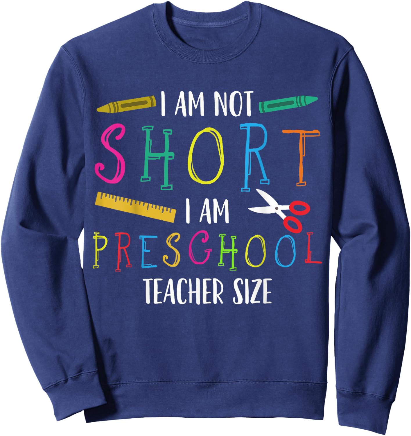 Preschool Teacher Short Pre-K Teacher Sweatshirt - Sweatshirt | Navy