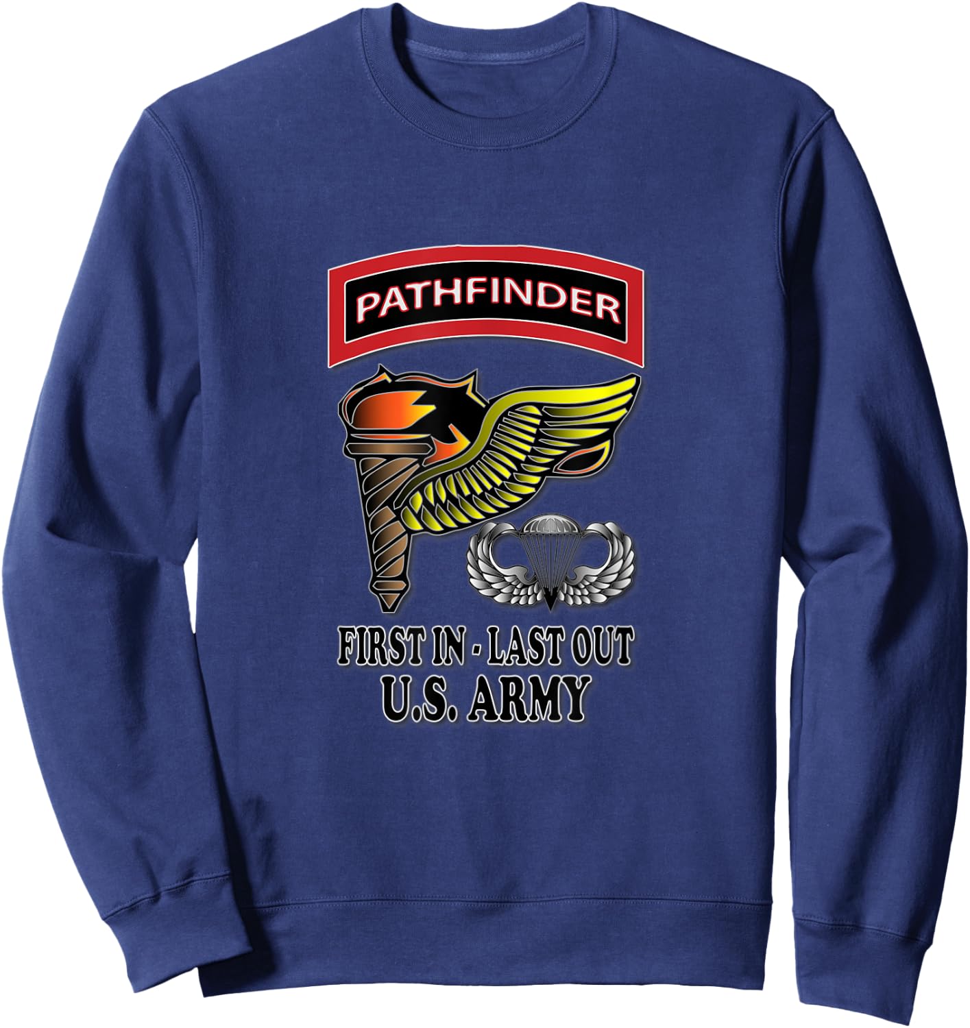 U.S. Army Pathfinder (Front Design) Sweatshirt - Sweatshirt | Navy