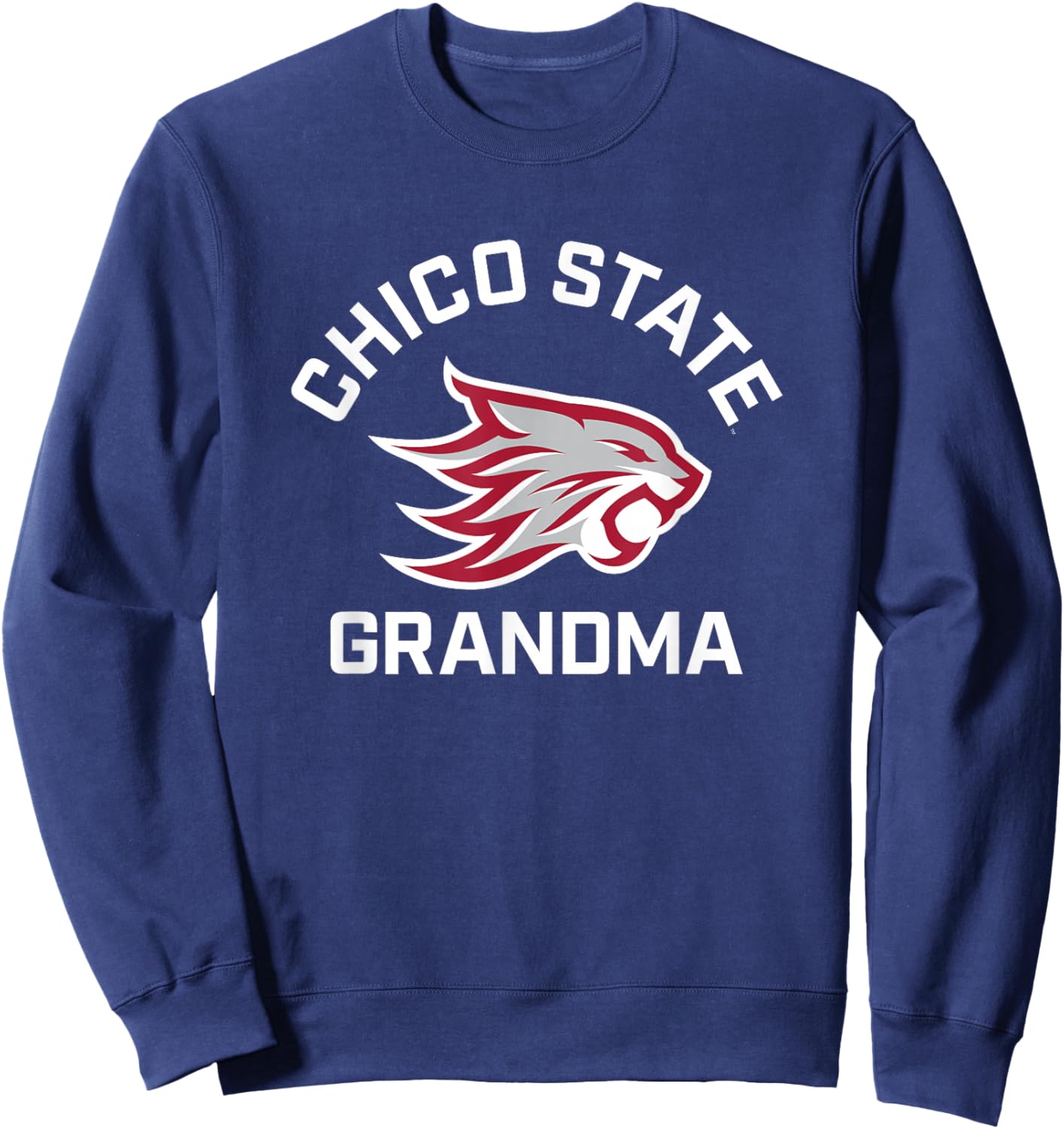 Chico State Wildcats Arched Grandma Sweatshirt - Sweatshirt | Navy